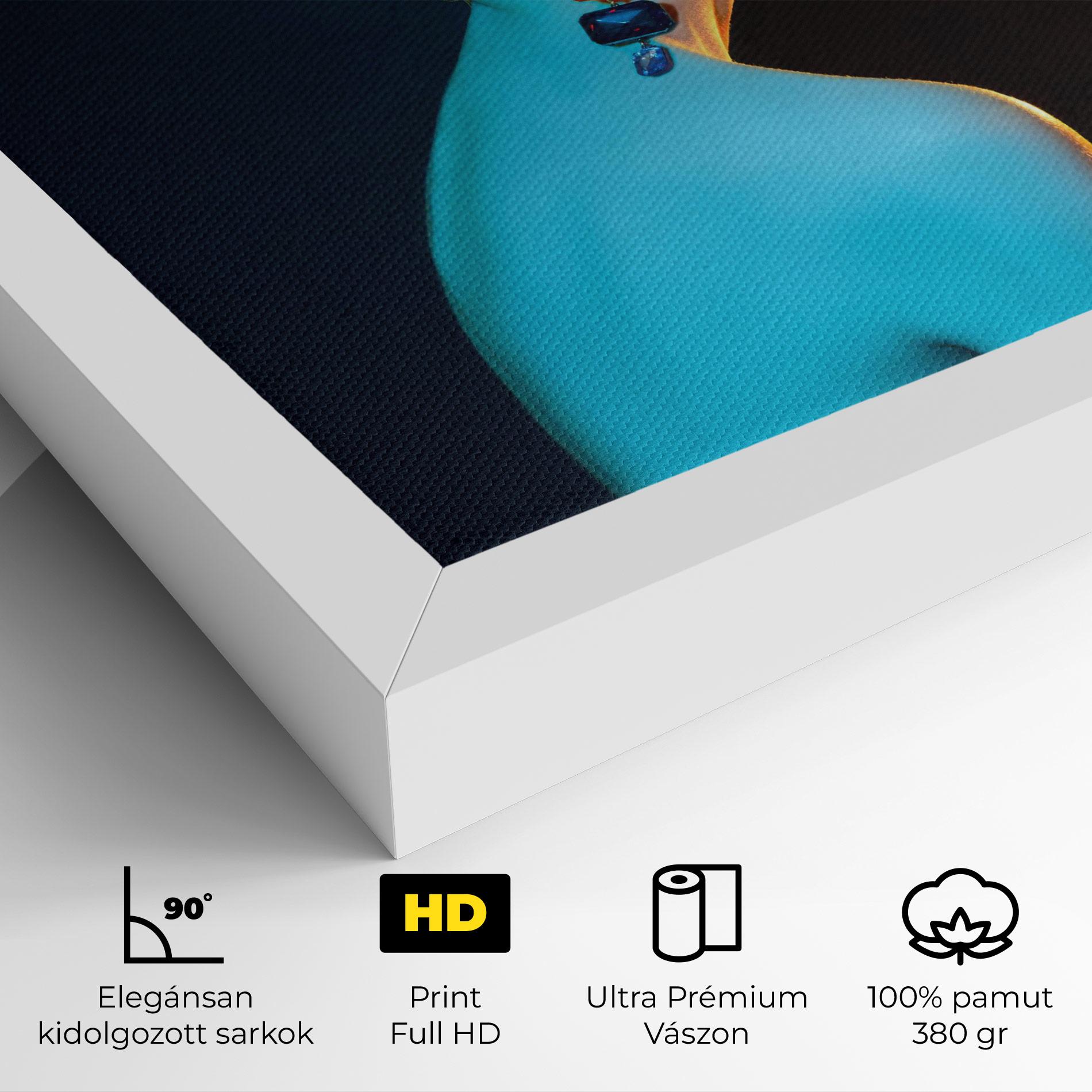 Vászonkép Blue Light Earring mockup 4