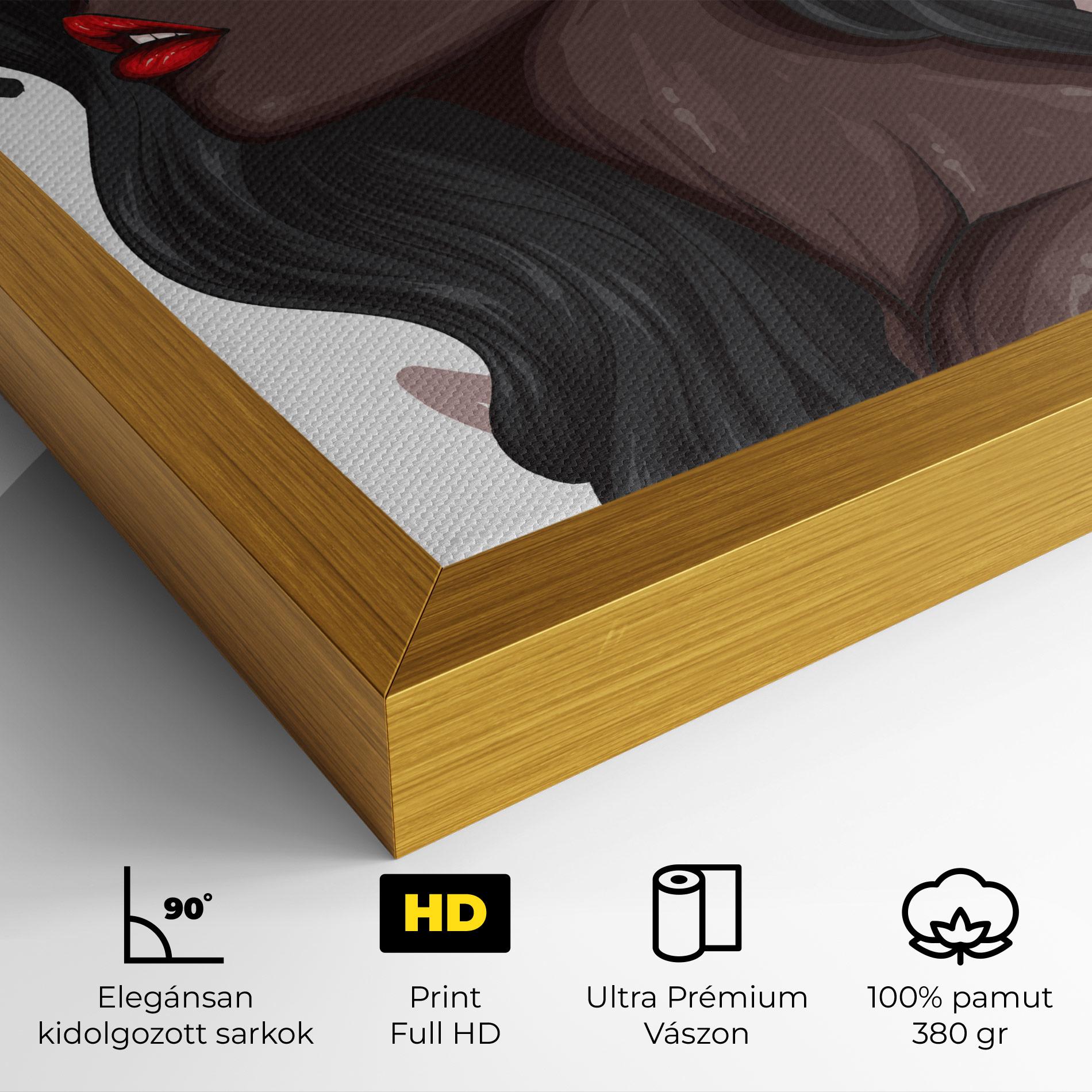 Vászonkép Black Woman With Crown mockup 4