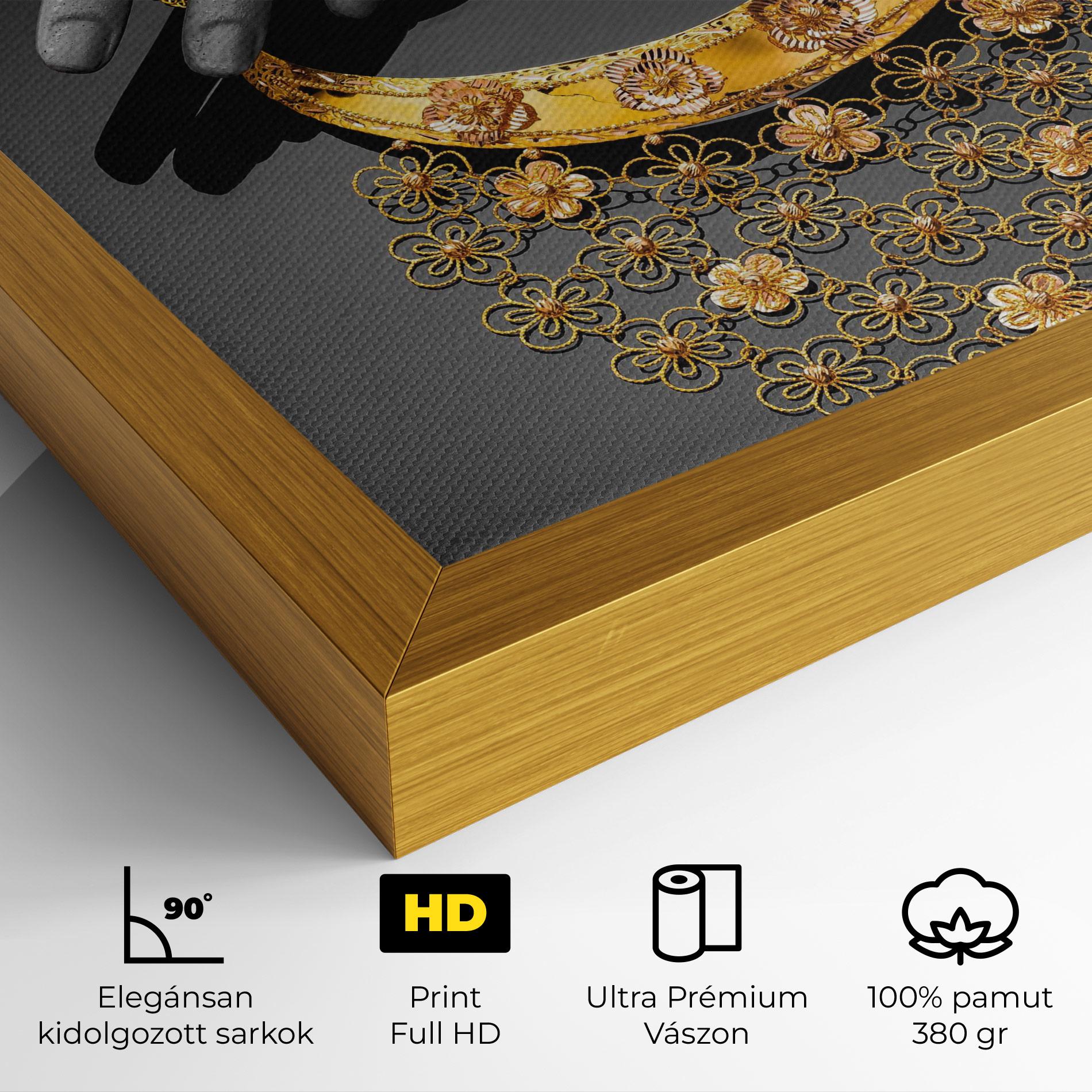 Vászonkép Golden Jewelery Set mockup 4