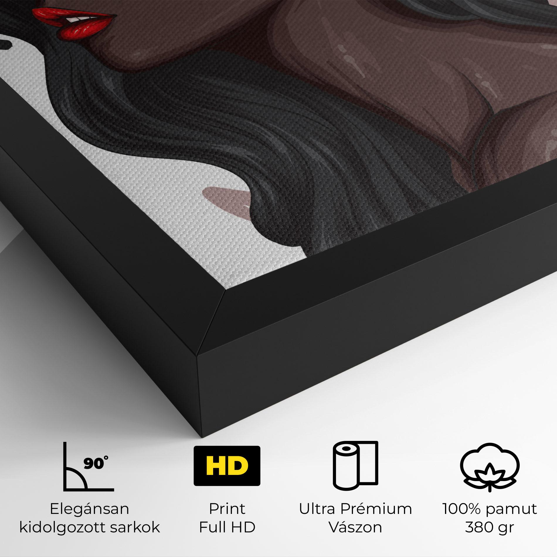 Vászonkép Black Woman With Crown mockup 4