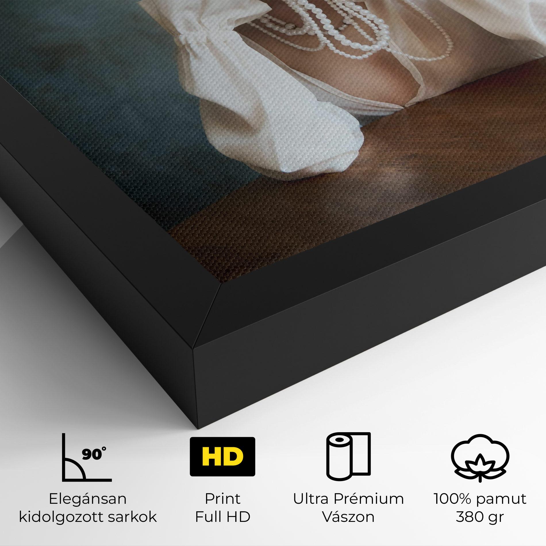 Vászonkép Girl White Pearls mockup 4