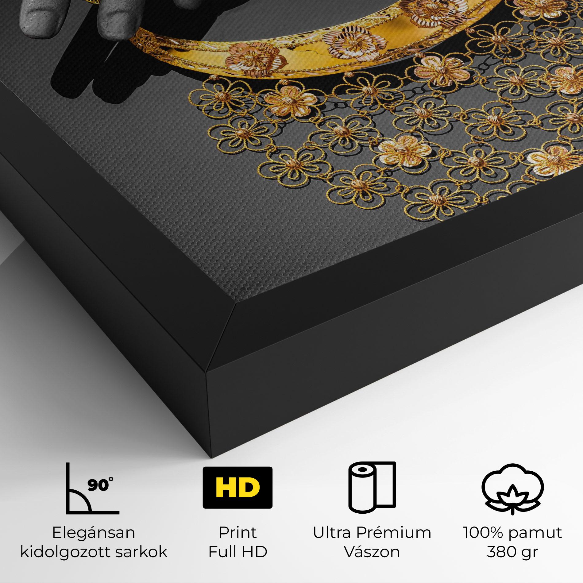 Vászonkép Golden Jewelery Set mockup 4