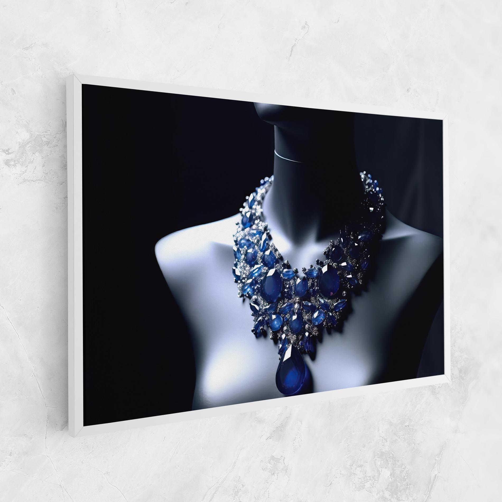 Vászonkép Blue Diamonds Necklace mockup 1