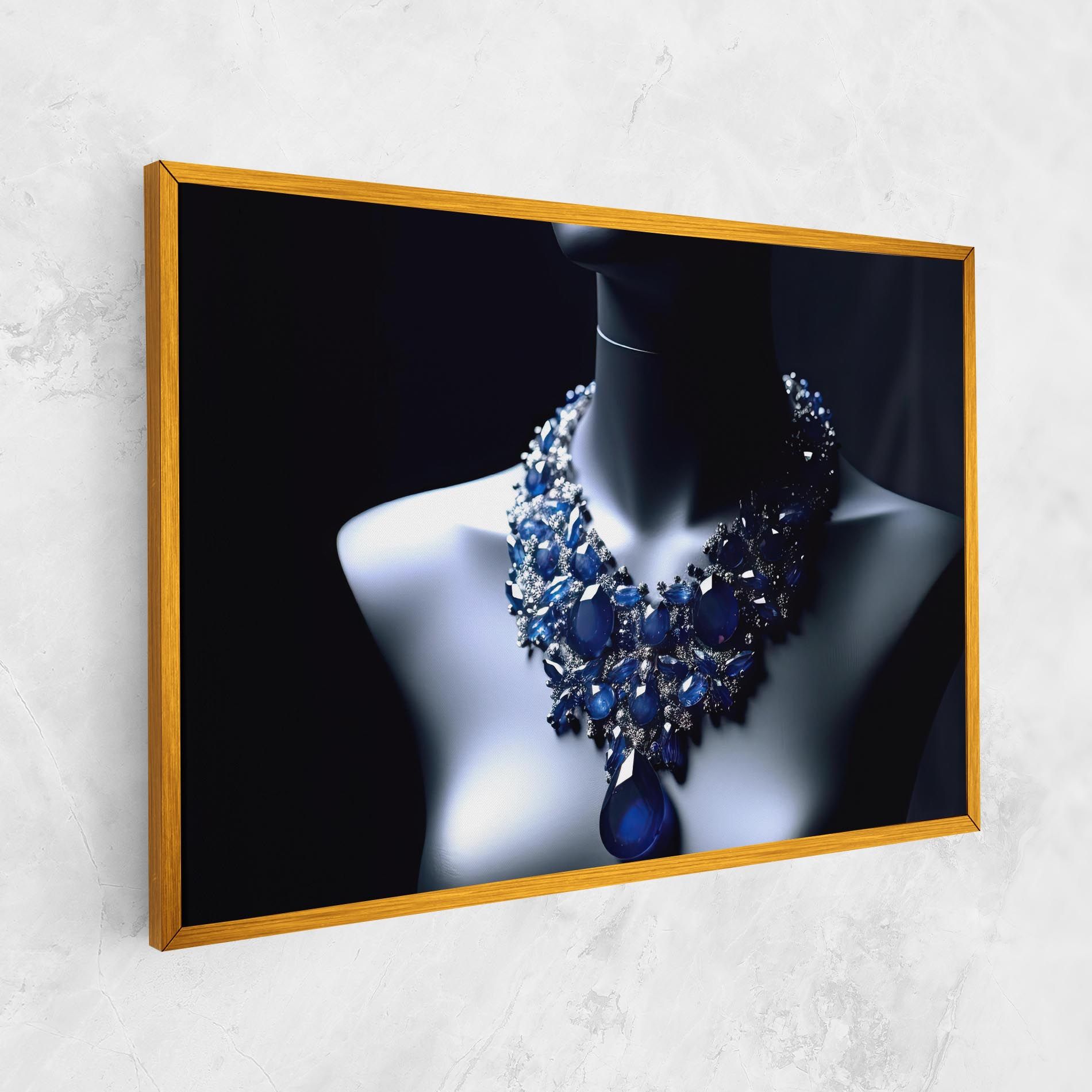 Blue Diamonds Necklace mockup 1
