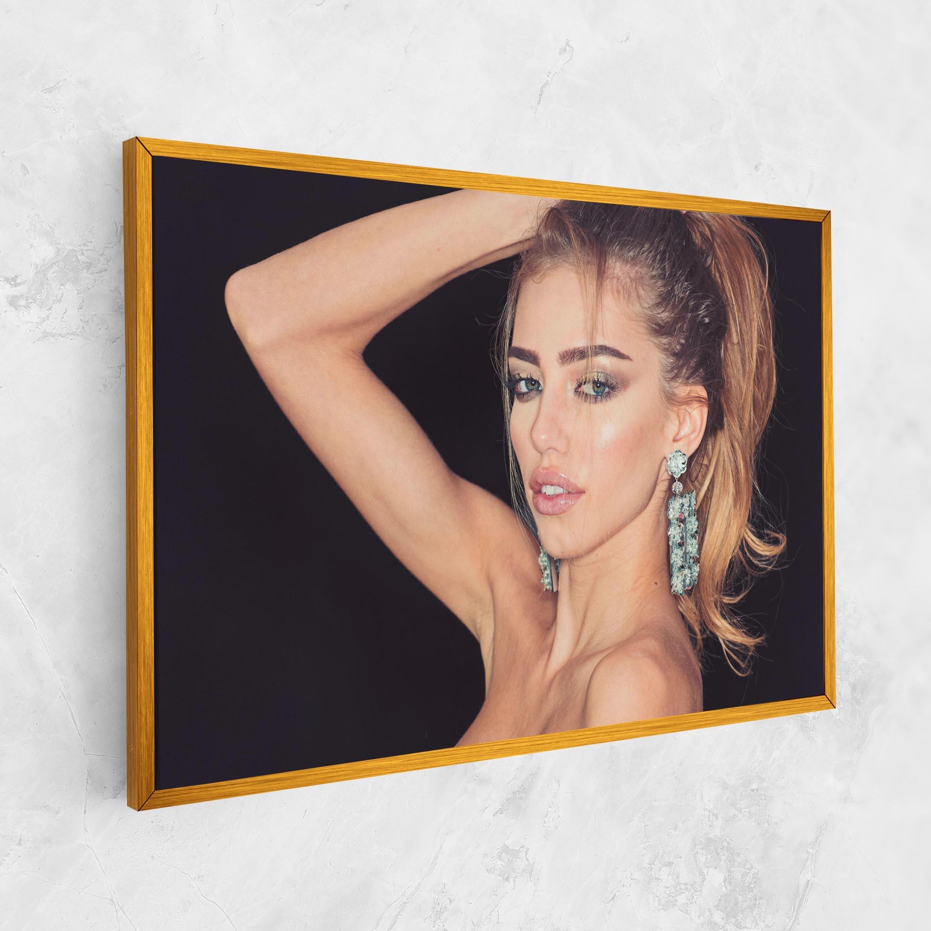 Vászonkép Flower Earrings mockup 1