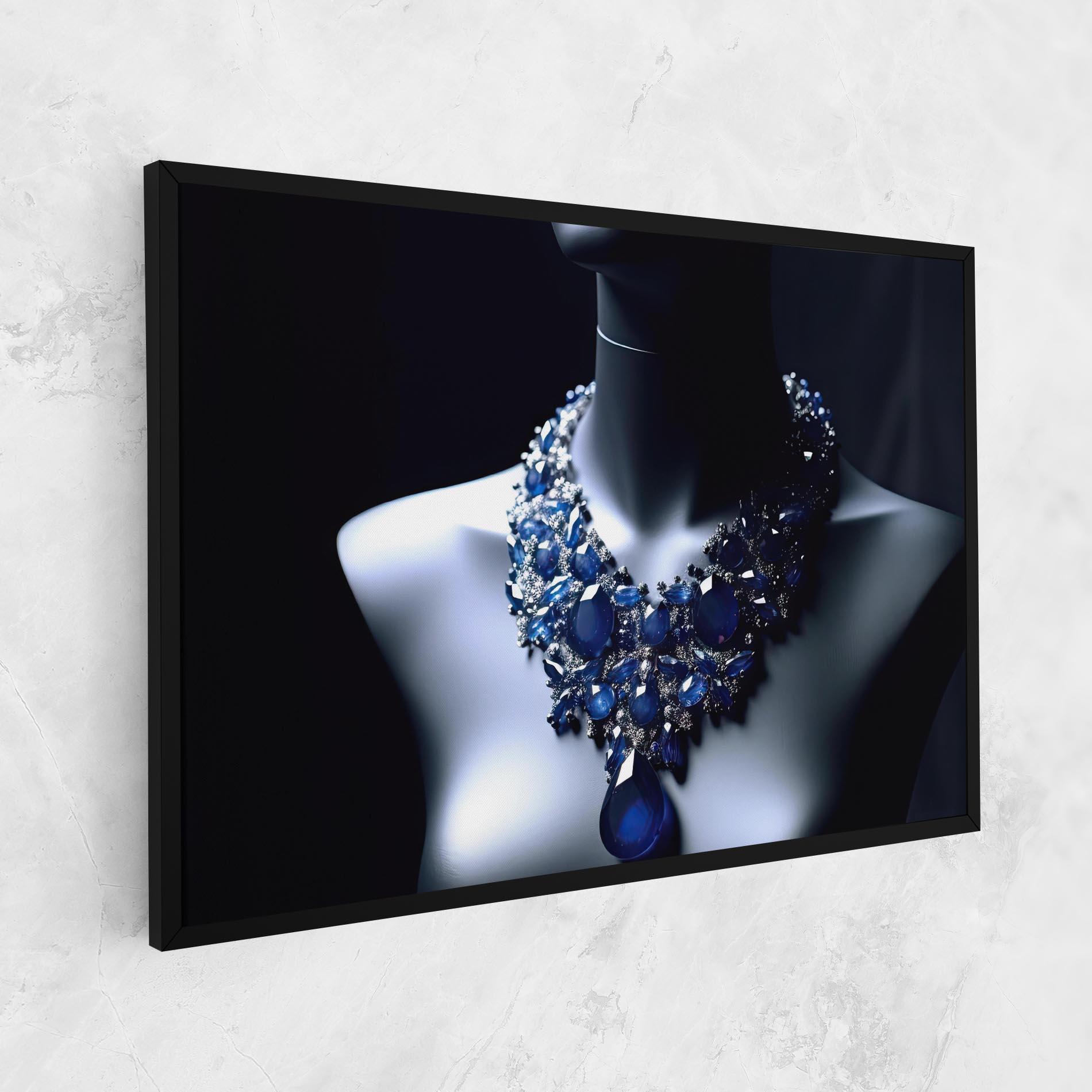 Vászonkép Blue Diamonds Necklace mockup 1