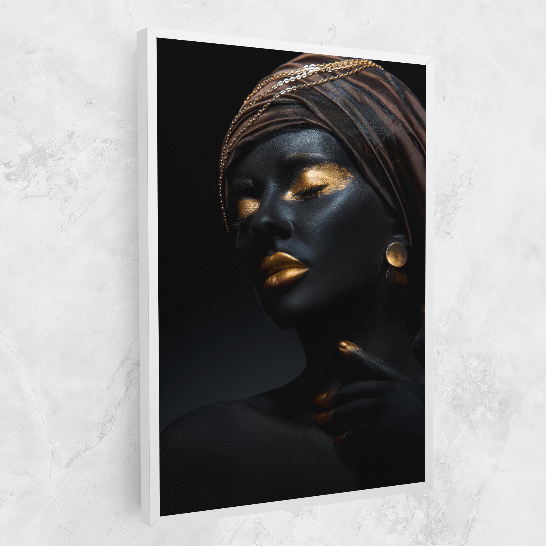 Vászonkép Gold Accessory And Makeup mockup 1
