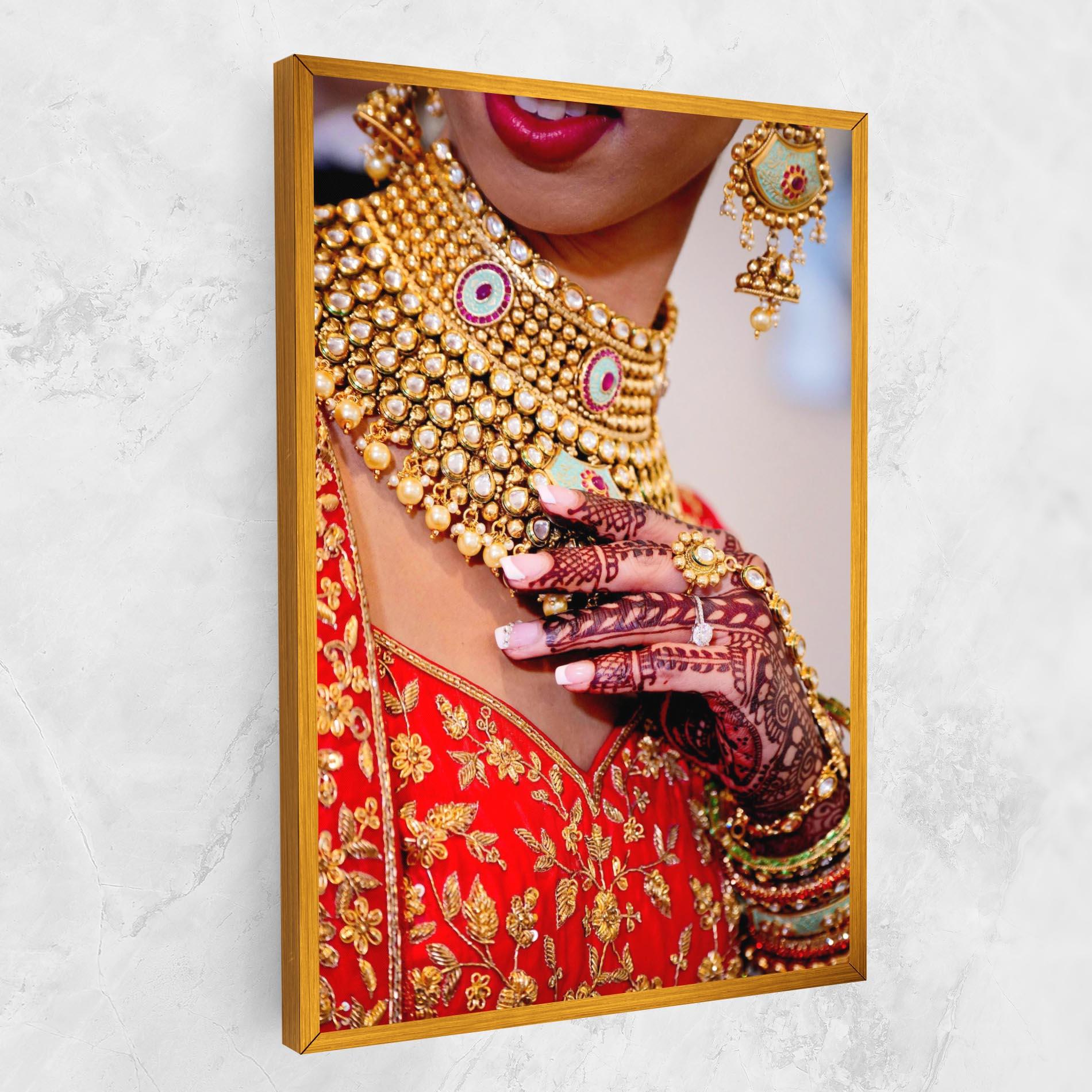 Vászonkép Gold Beautiful Jewelry mockup 1