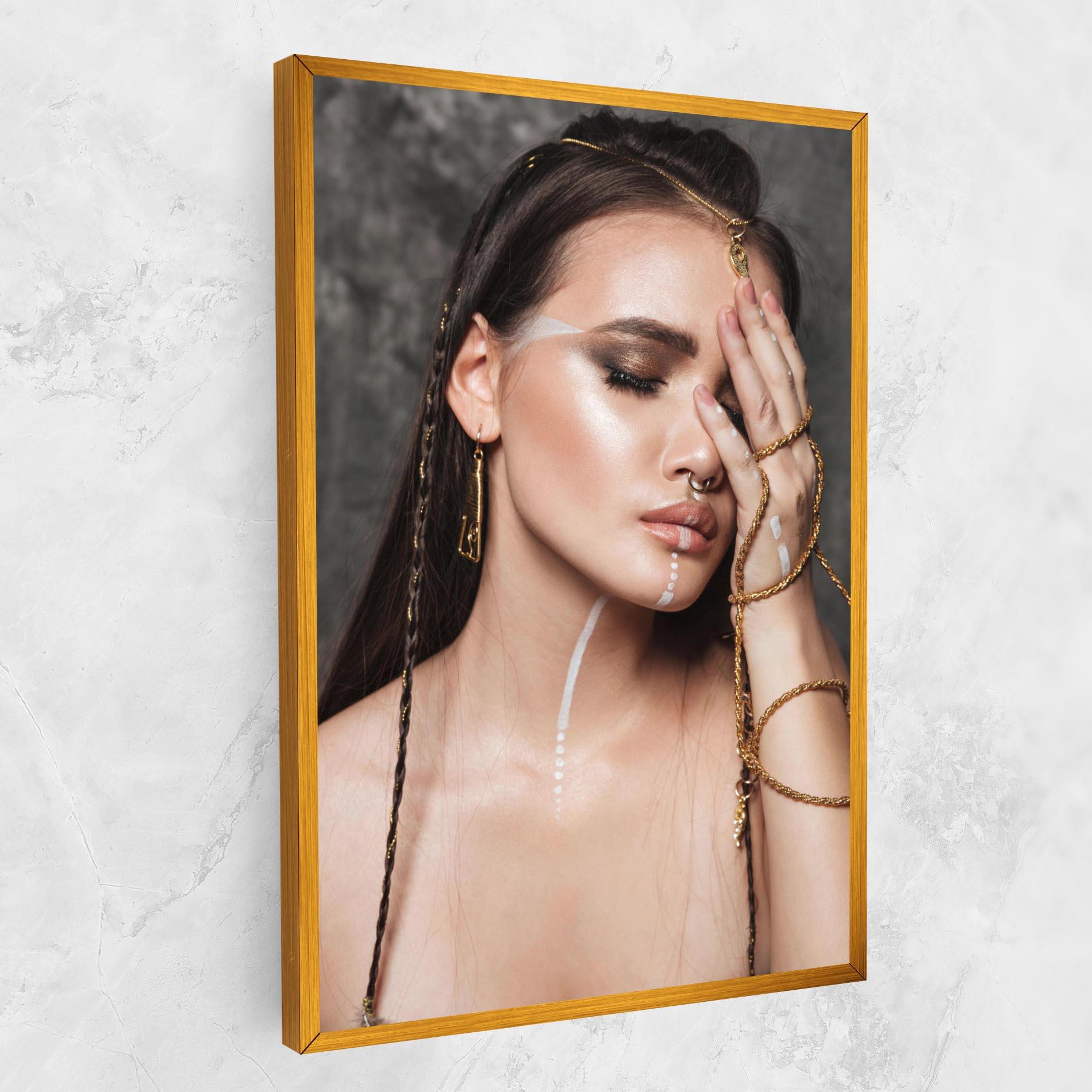 Vászonkép Gold Hand Accessory mockup 1