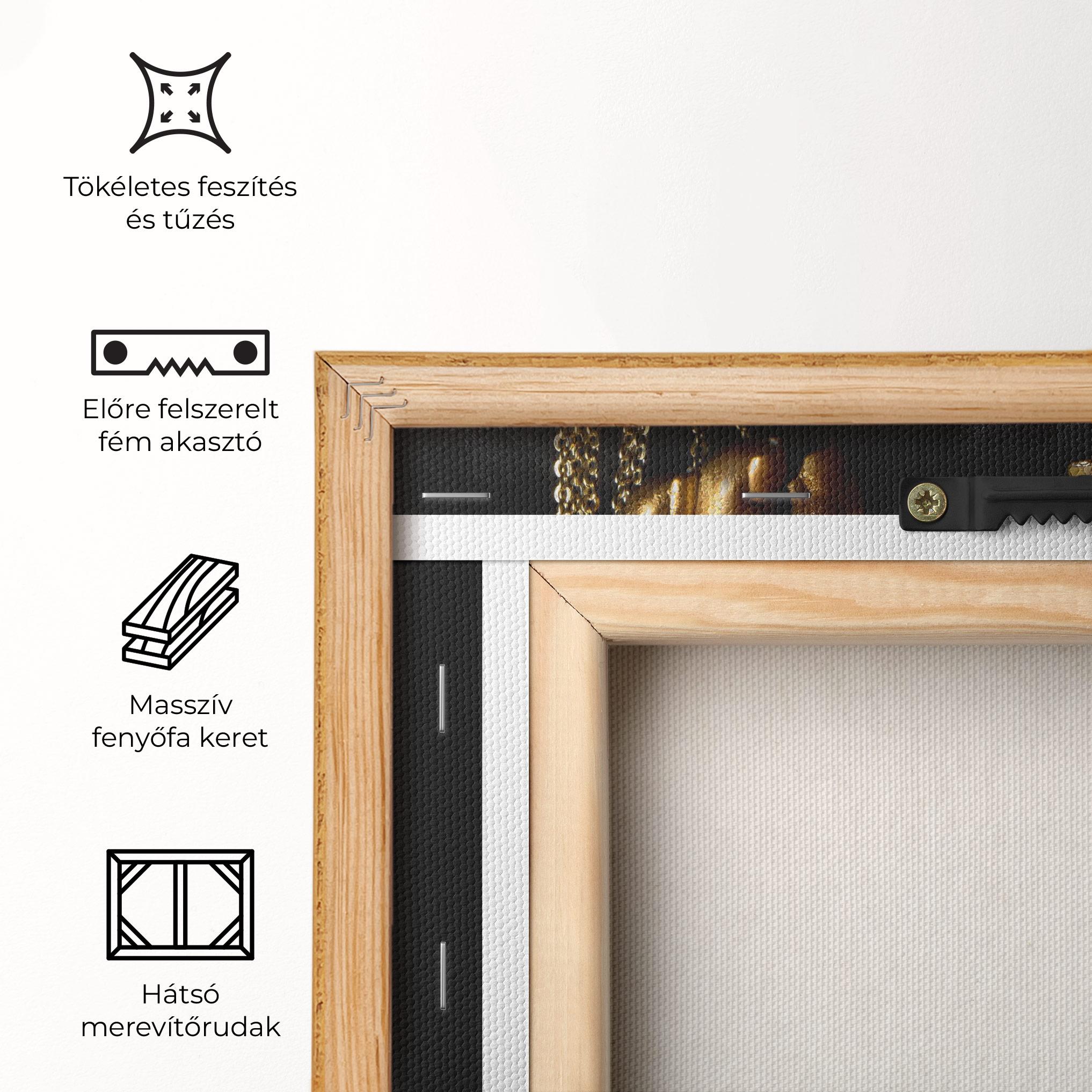 Vászonkép Black Gold Chain Makeup mockup 5