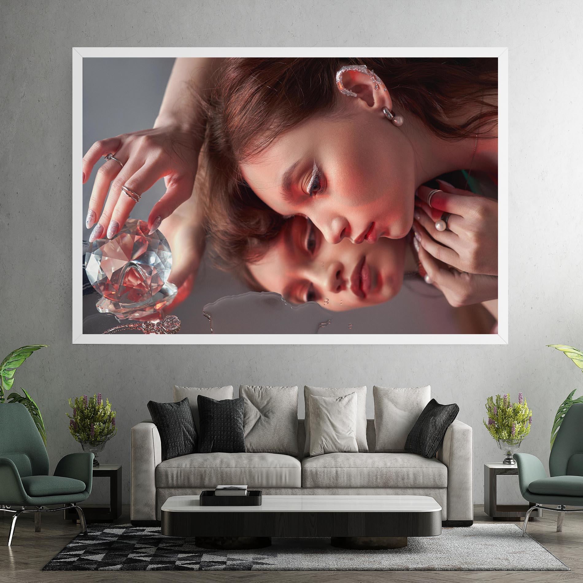 Vászonkép Big Diamond Hand mockup 7