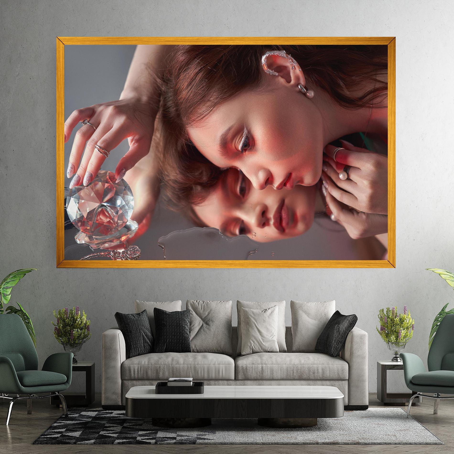 Vászonkép Big Diamond Hand mockup 7