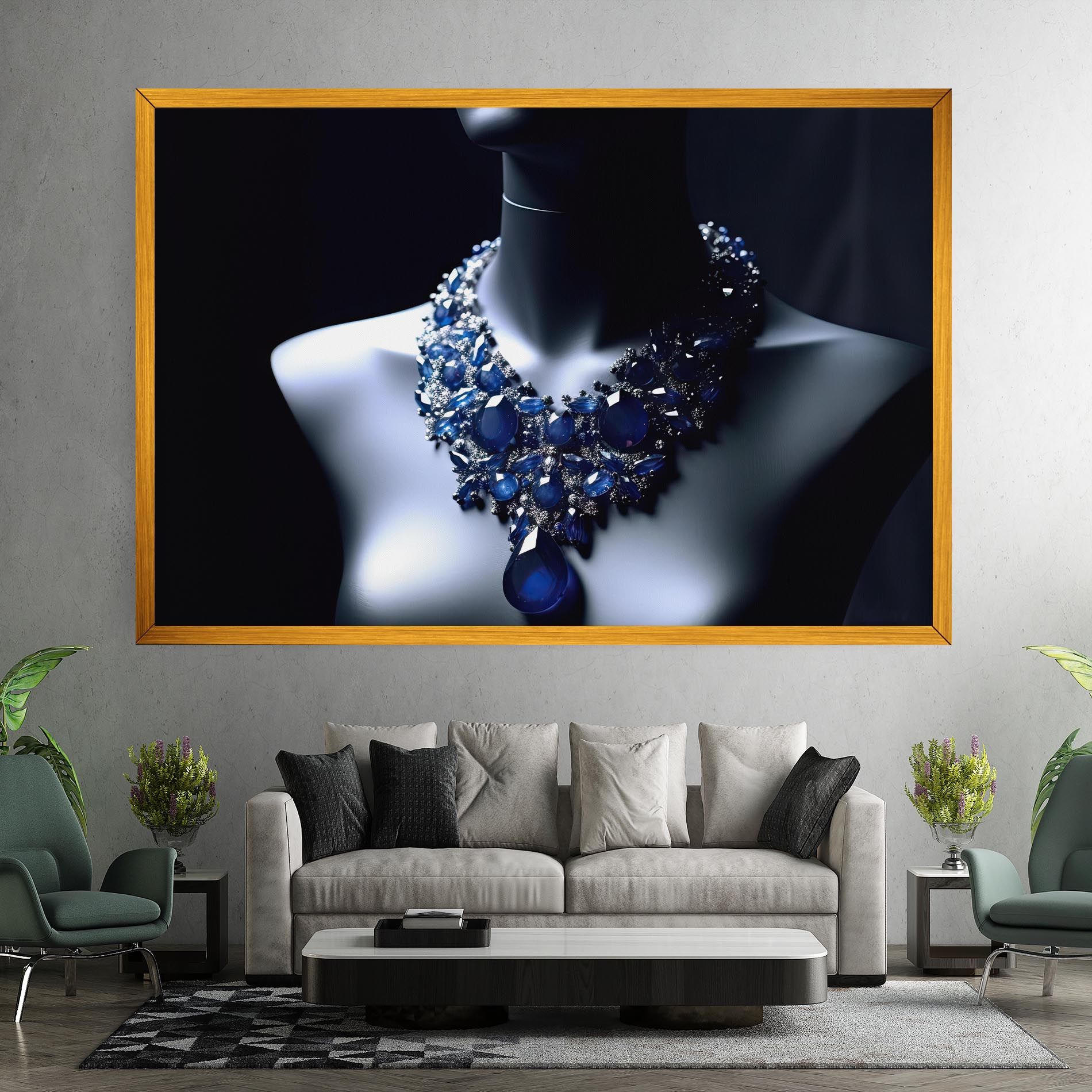 Blue Diamonds Necklace mockup 7