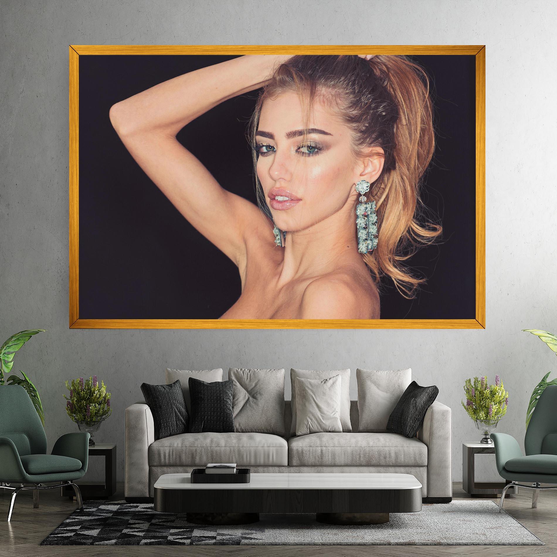 Vászonkép Flower Earrings mockup 7