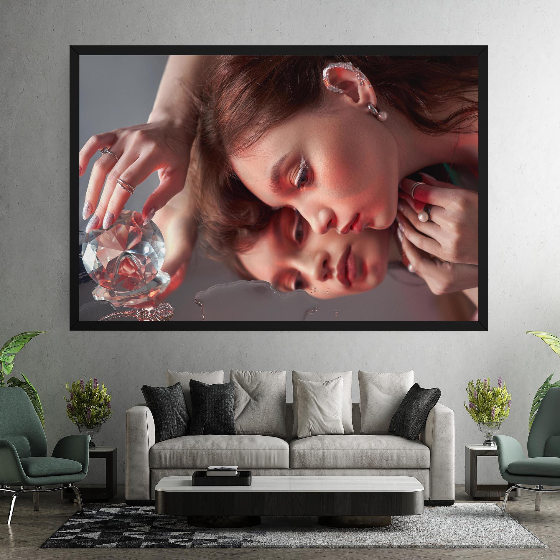 Vászonkép Big Diamond Hand mockup 7