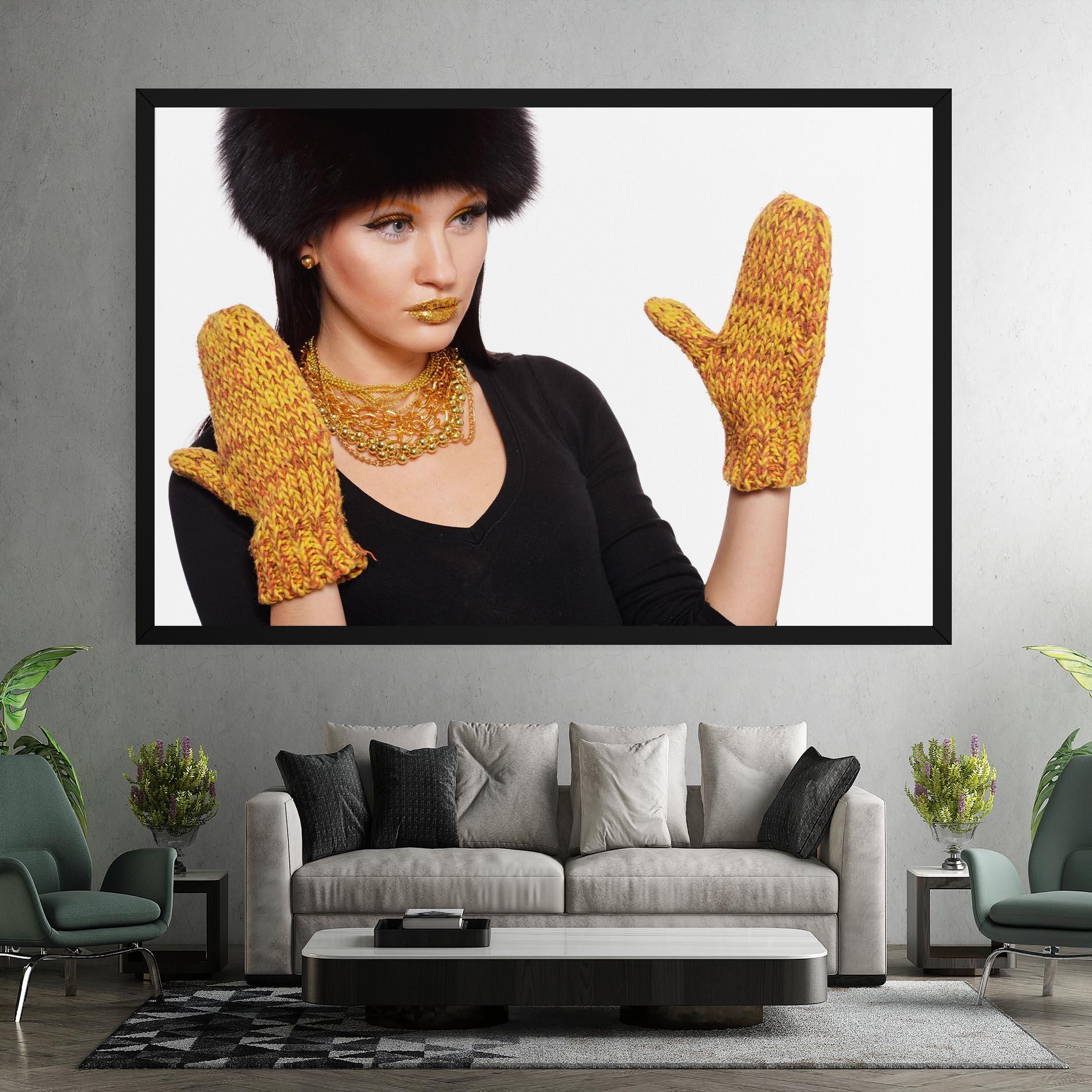 Vászonkép Gold Accessories mockup 7