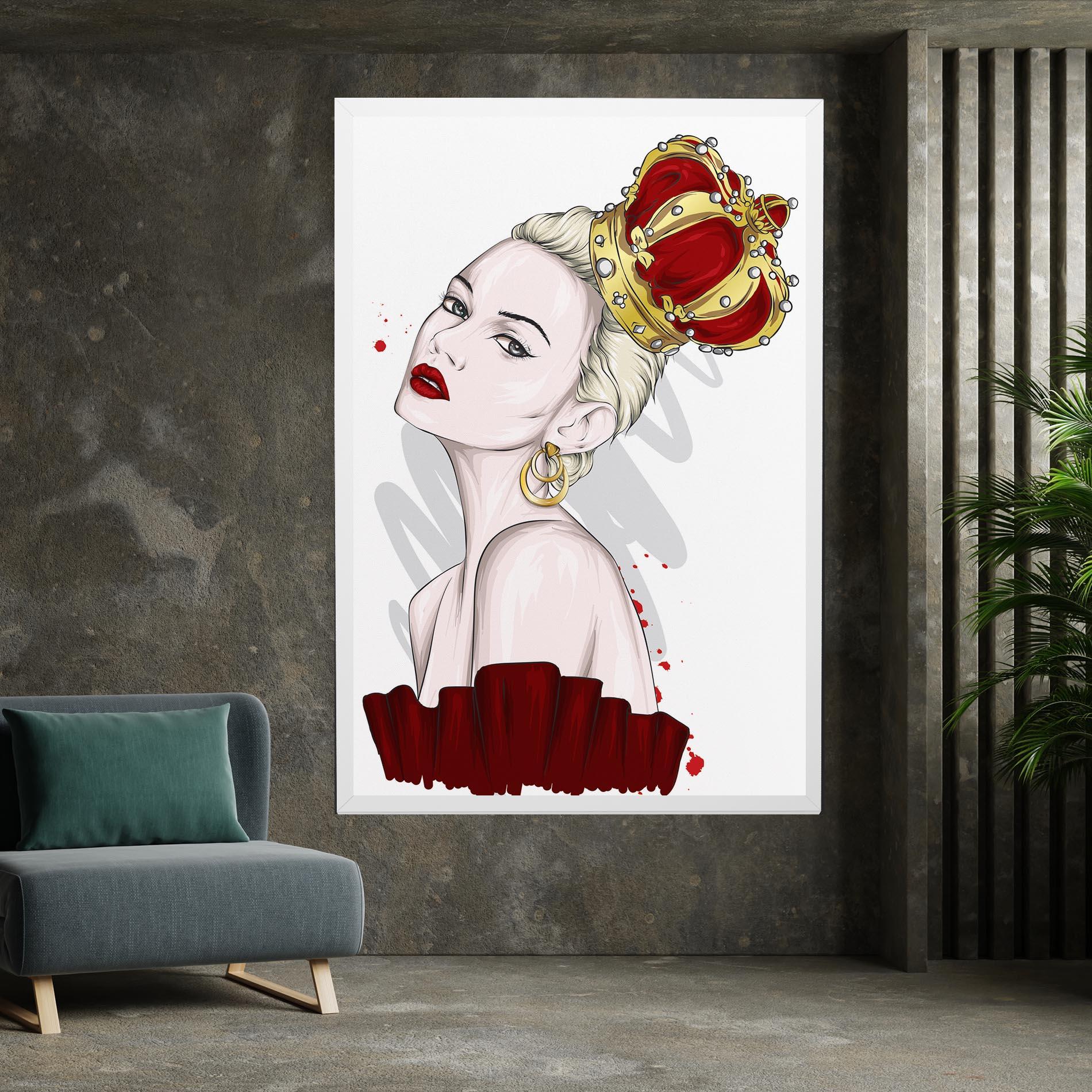 Vászonkép Big Red Crown mockup 7