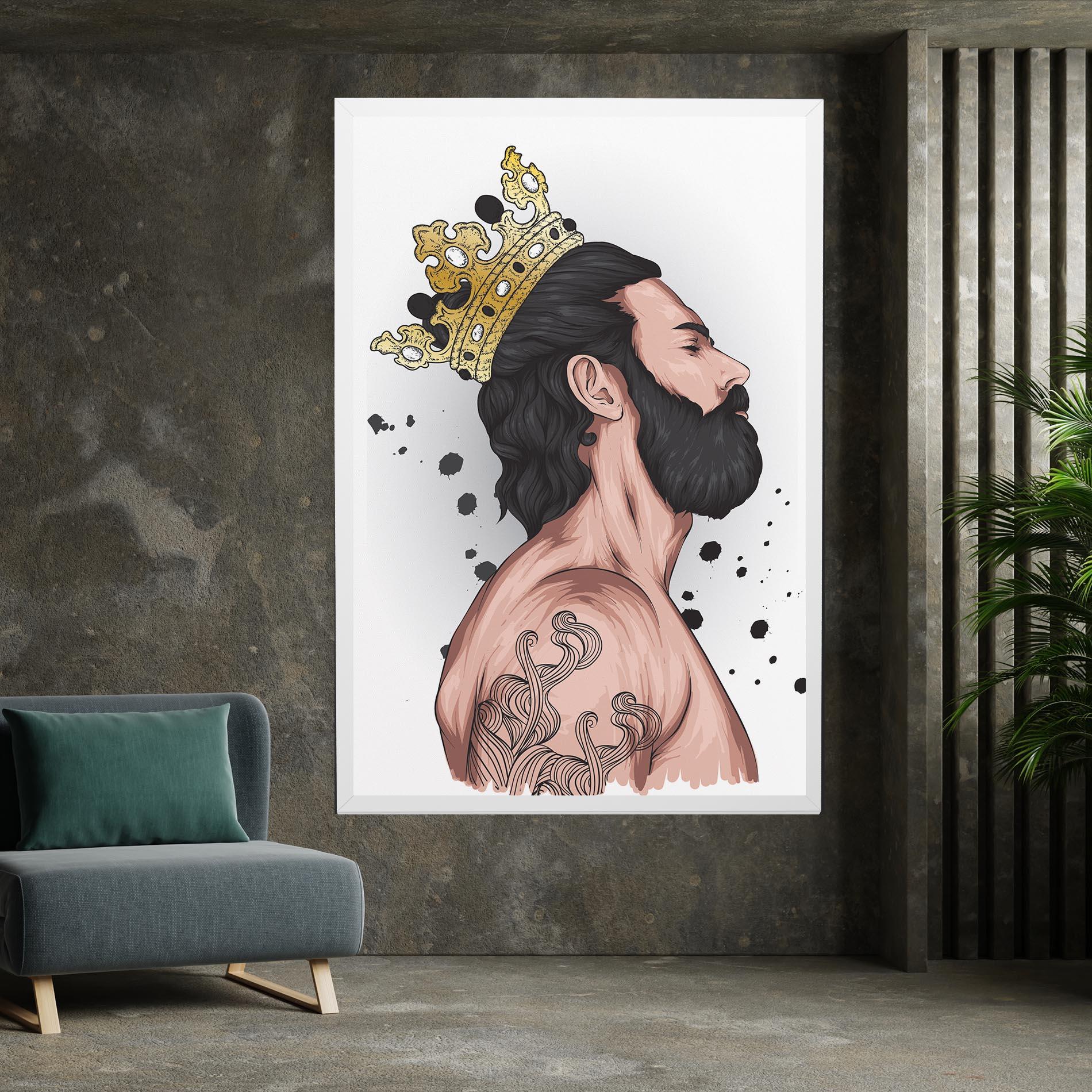 Vászonkép Male With Crown mockup 7