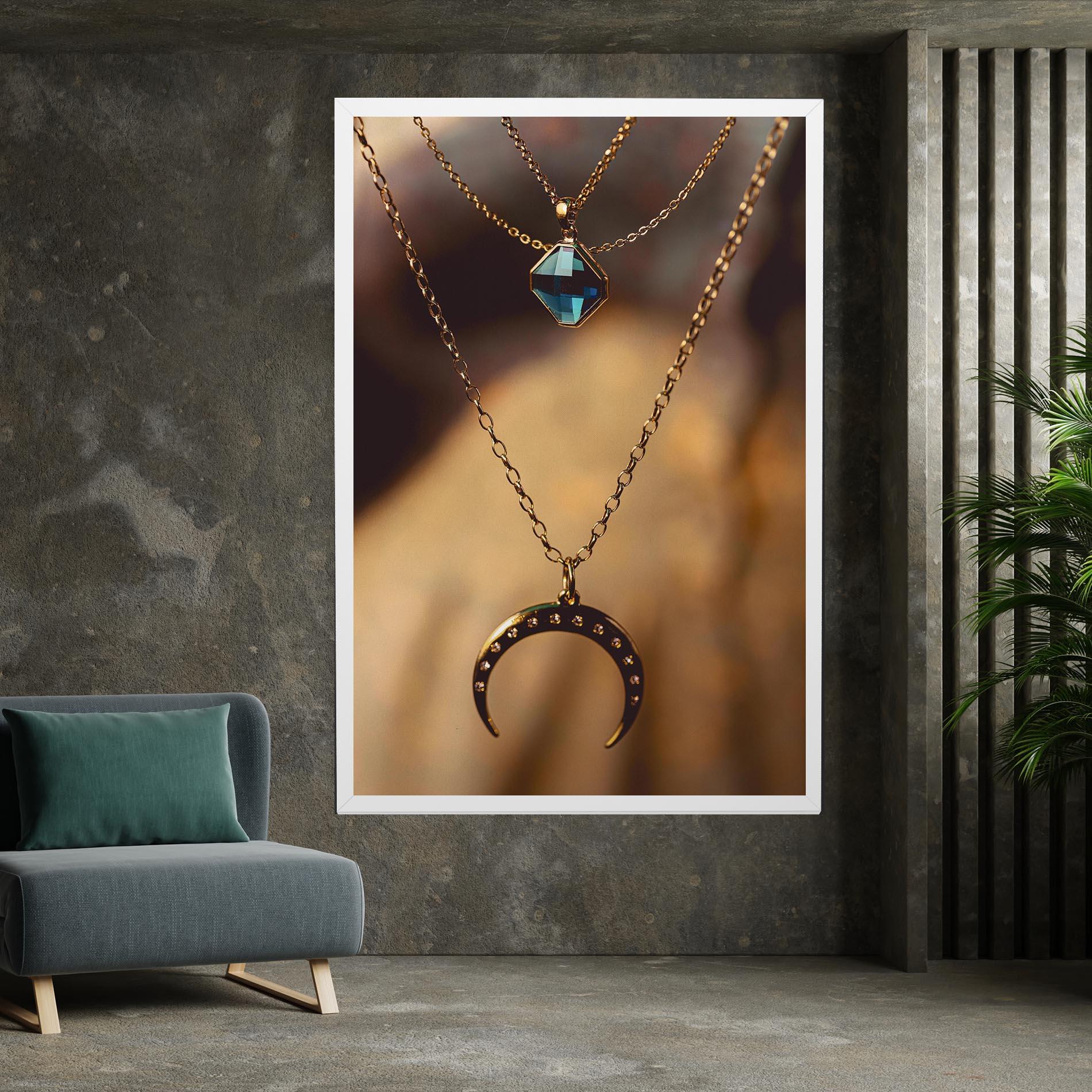 Vászonkép Moon Blue Necklace mockup 7