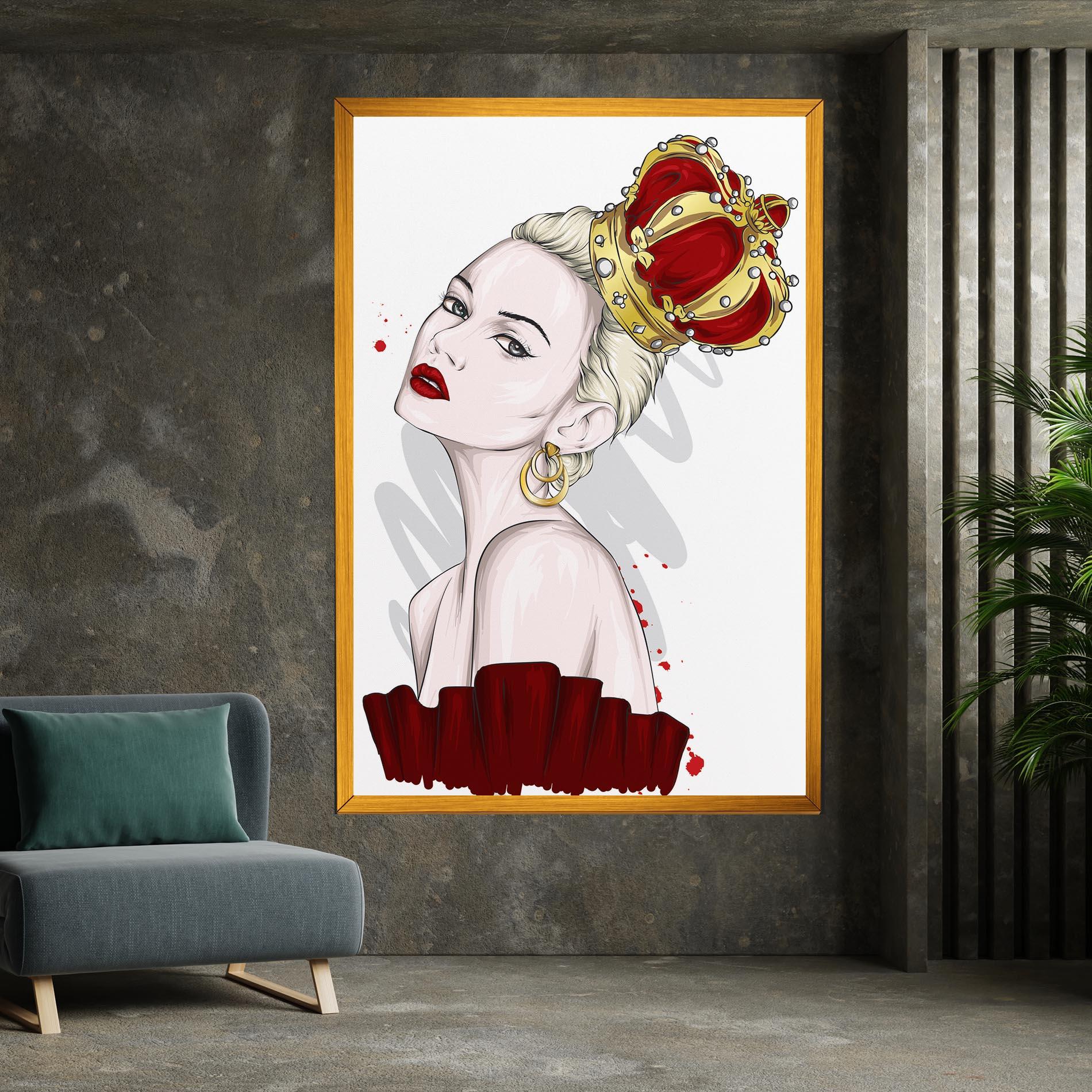 Vászonkép Big Red Crown mockup 7