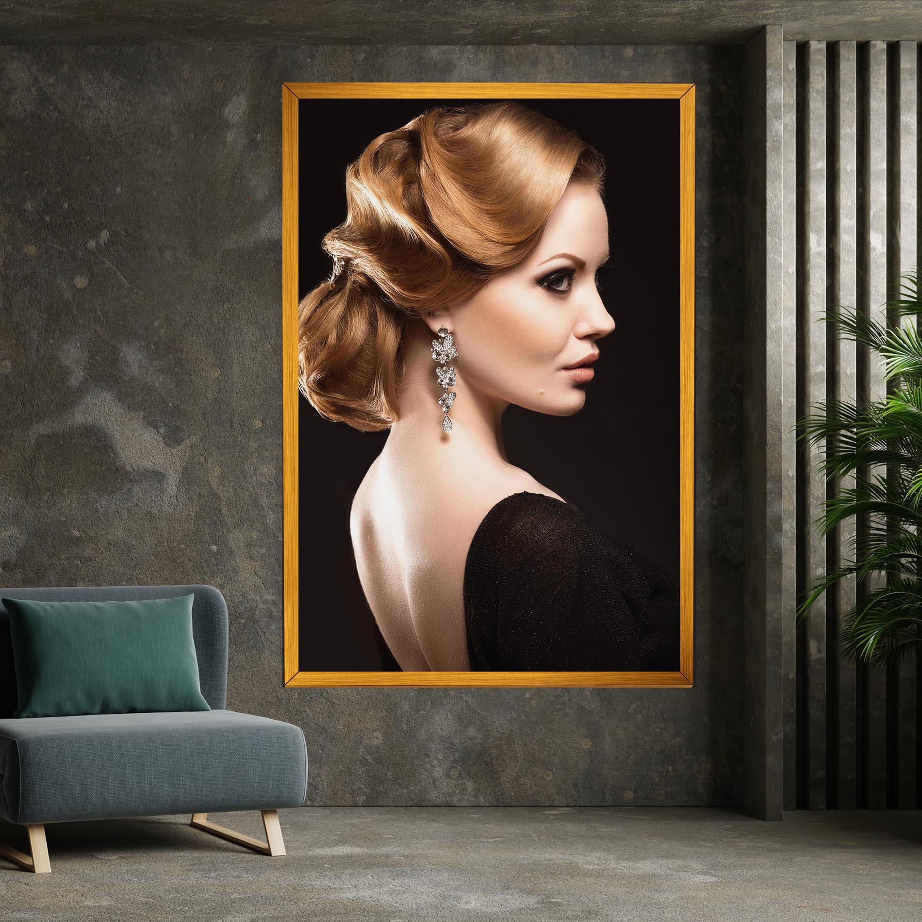 Vászonkép Elegant Earrings mockup 7