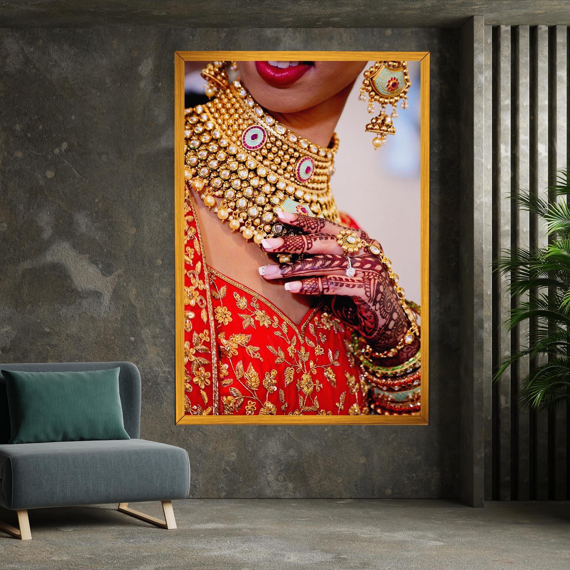 Vászonkép Gold Beautiful Jewelry mockup 7