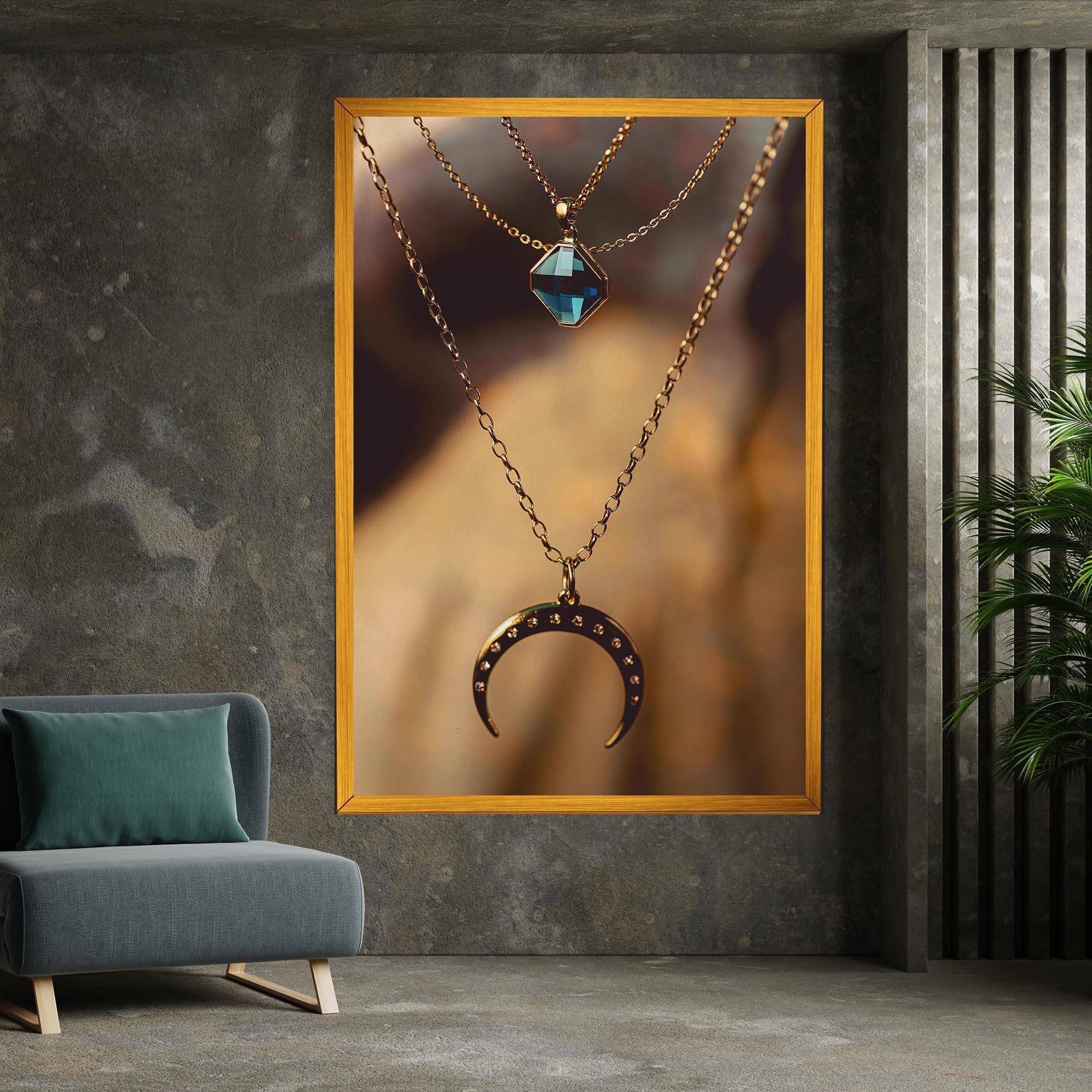Vászonkép Moon Blue Necklace mockup 7