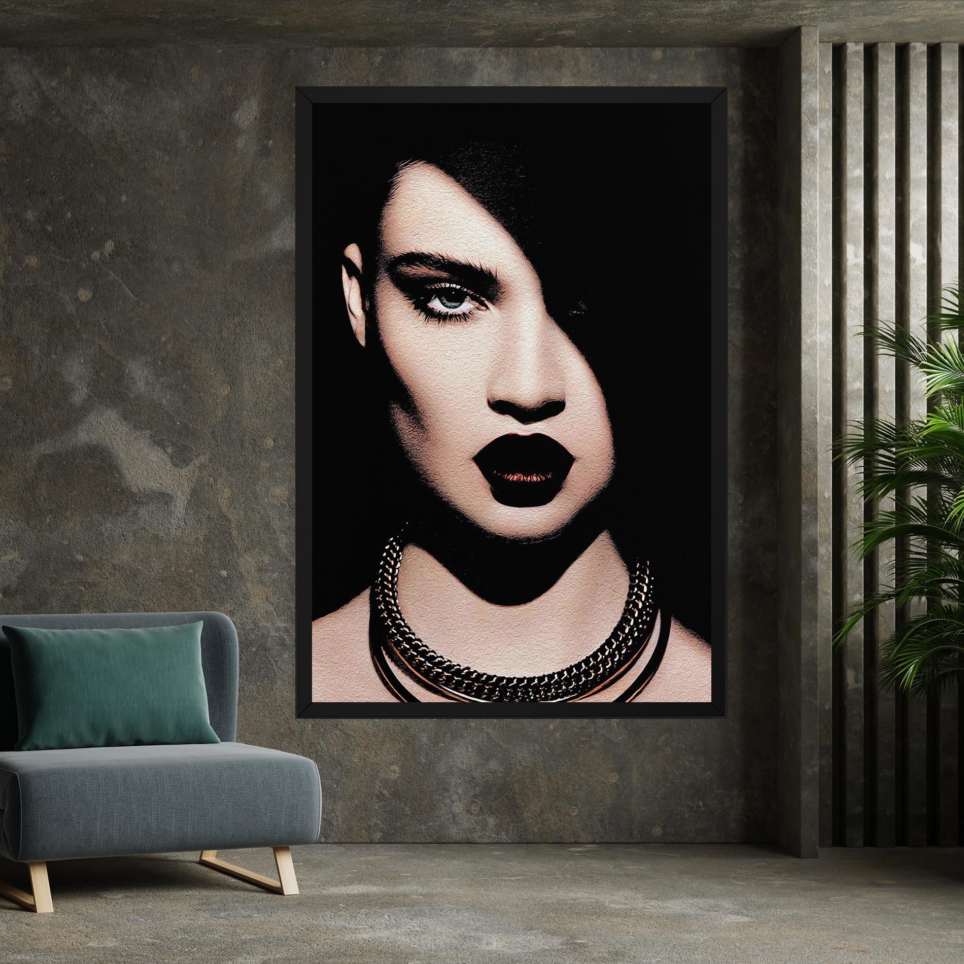 Vászonkép Gold Necklace mockup 7