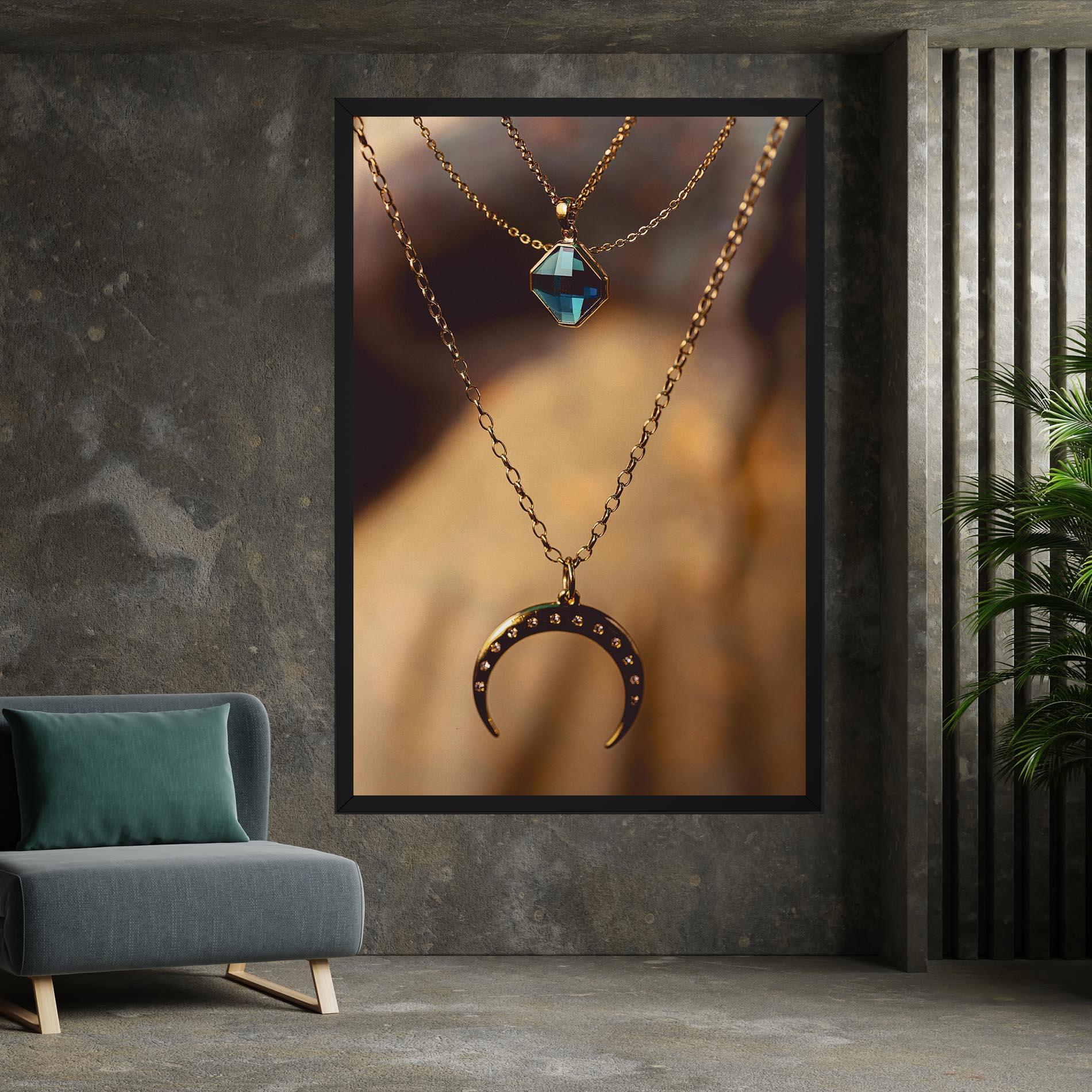 Vászonkép Moon Blue Necklace mockup 7