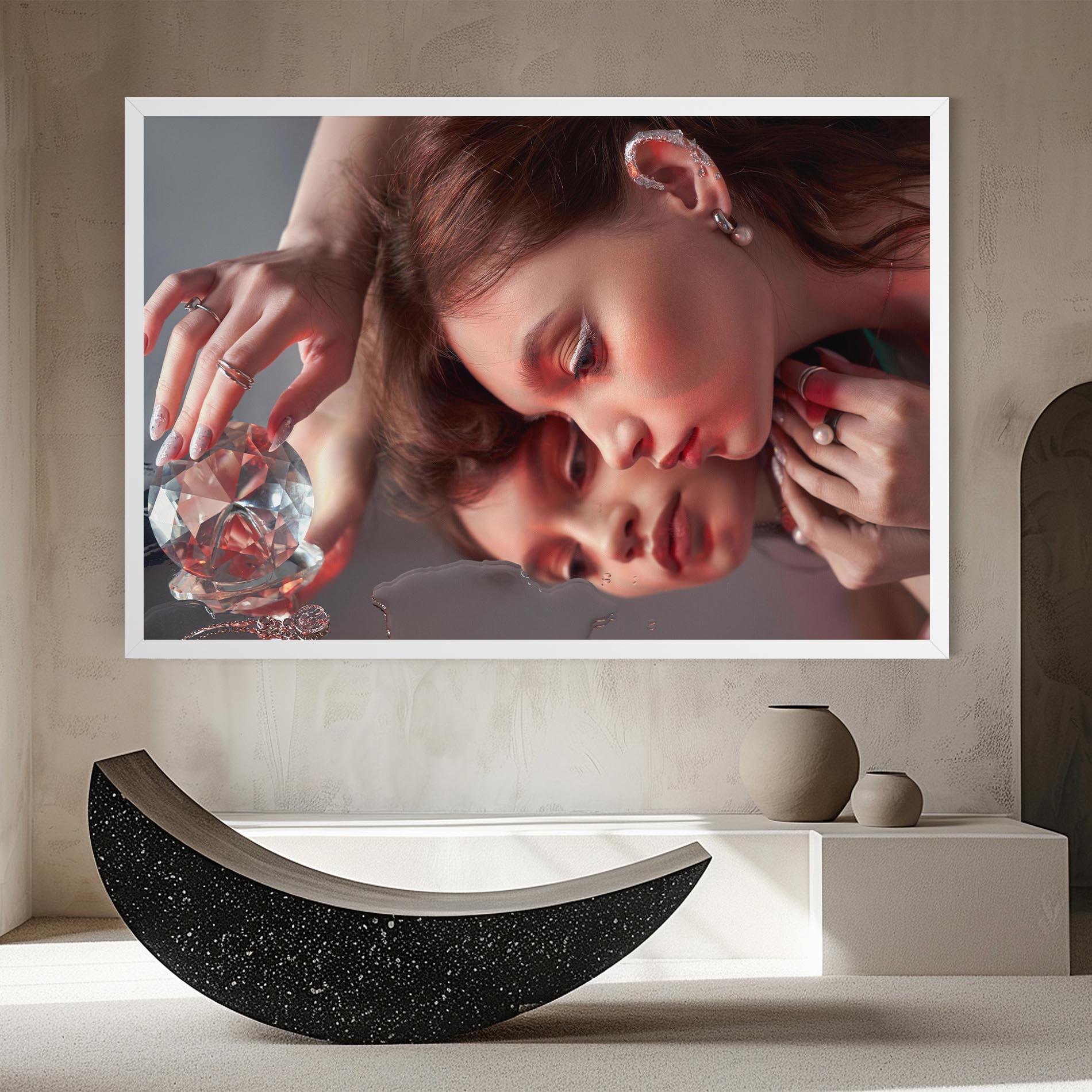 Vászonkép Big Diamond Hand mockup 8