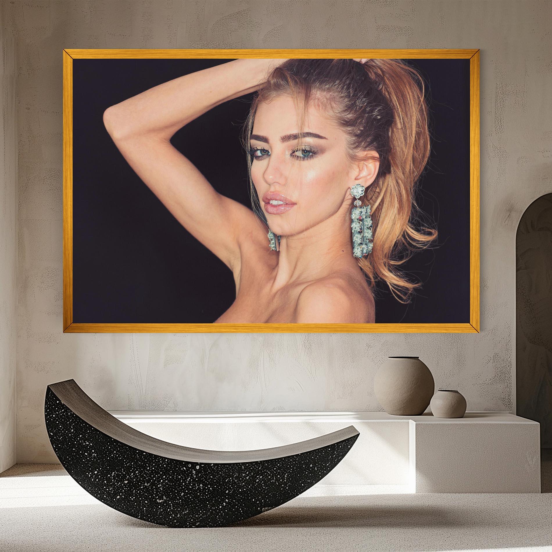 Vászonkép Flower Earrings mockup 8