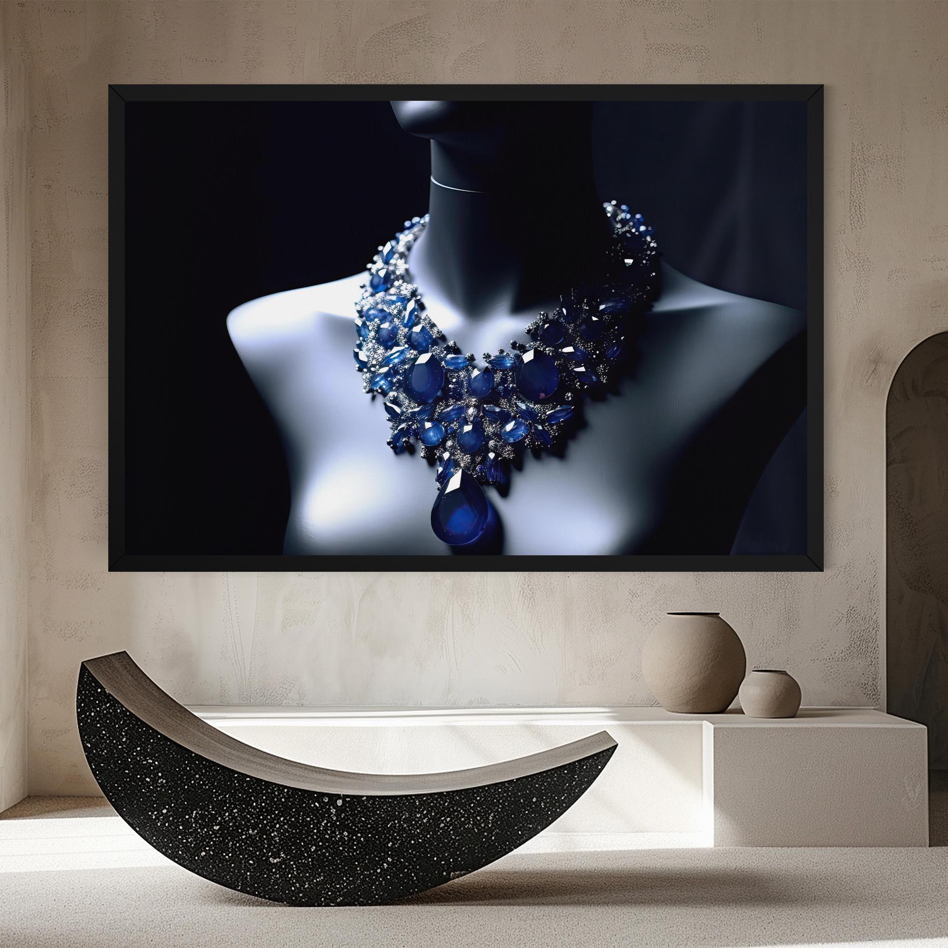 Vászonkép Blue Diamonds Necklace mockup 8
