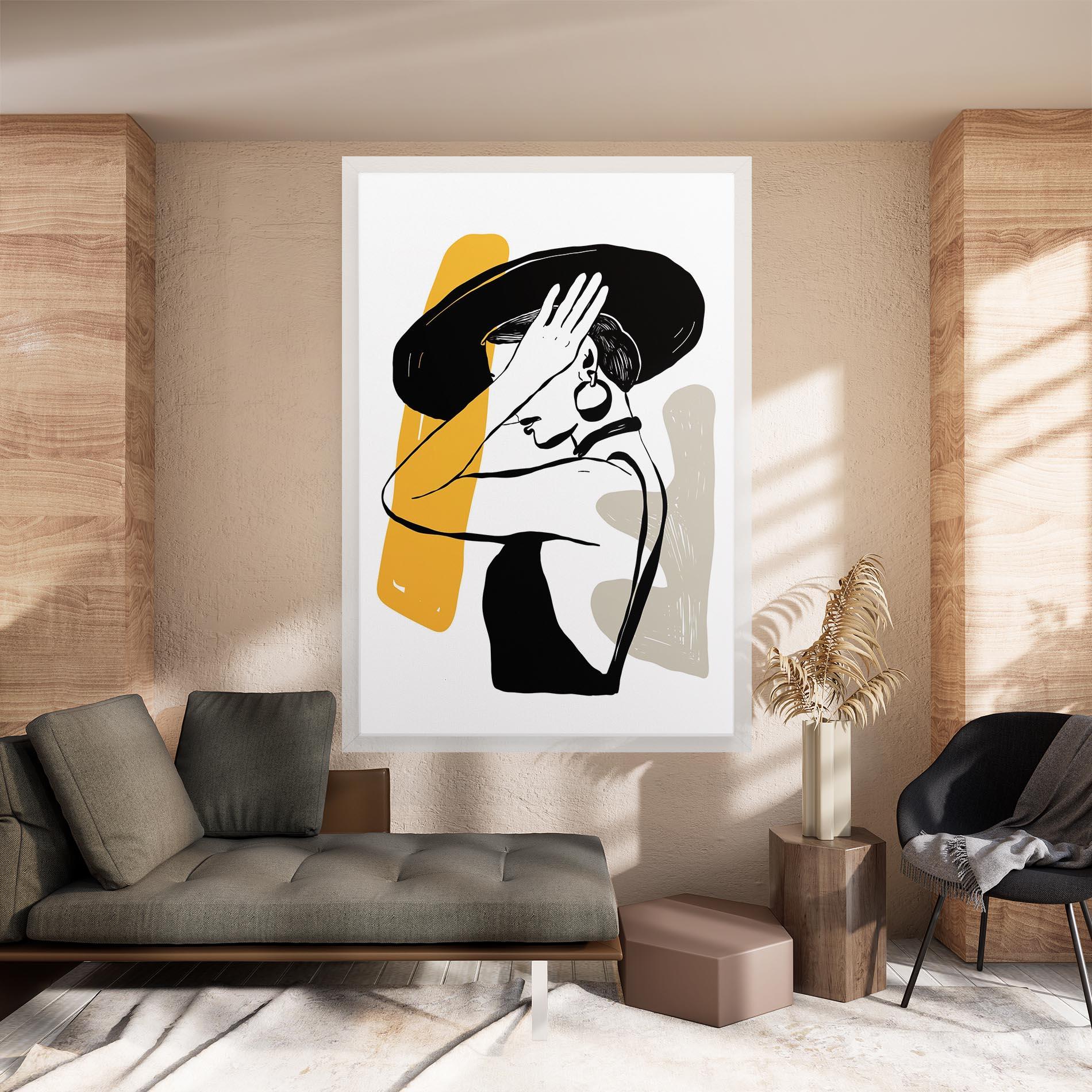 Vászonkép Big Earring mockup 8