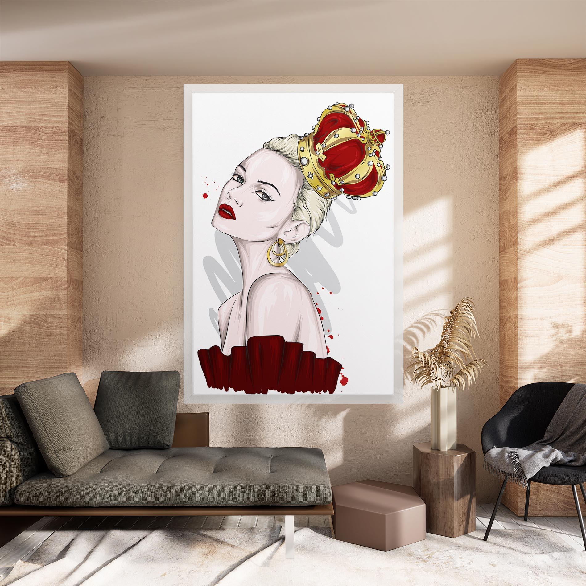 Vászonkép Big Red Crown mockup 8