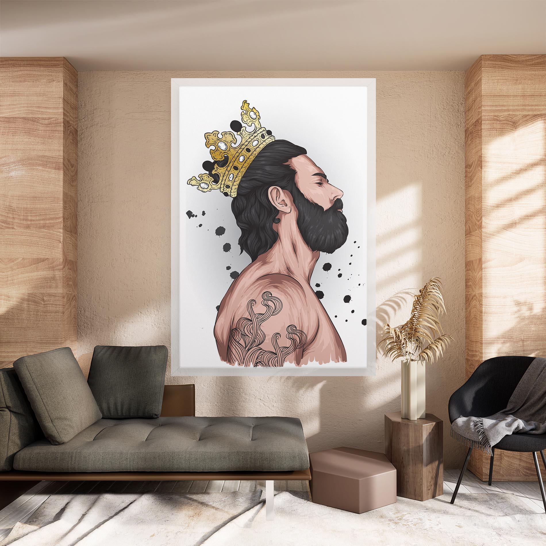 Vászonkép Male With Crown mockup 8