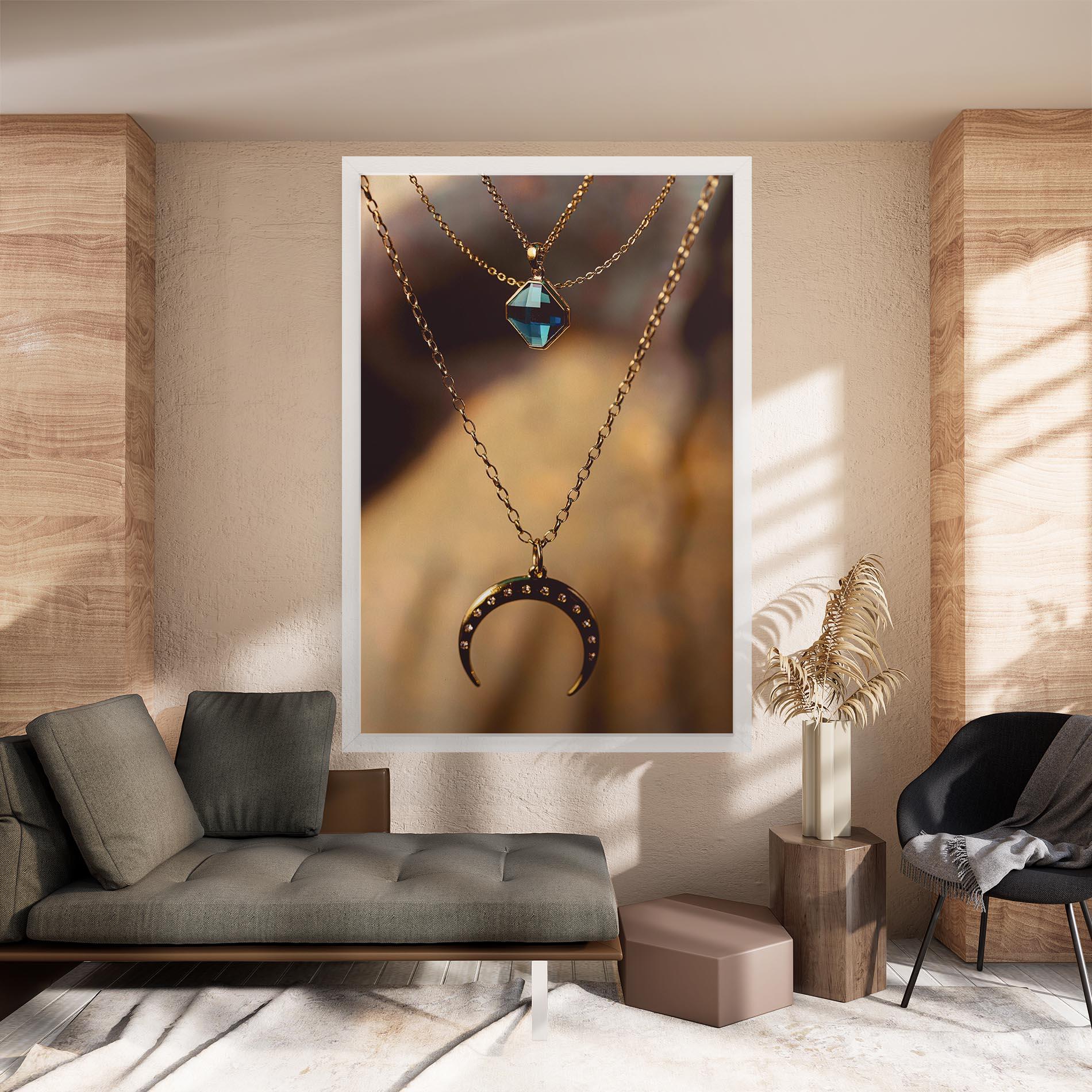 Vászonkép Moon Blue Necklace mockup 8