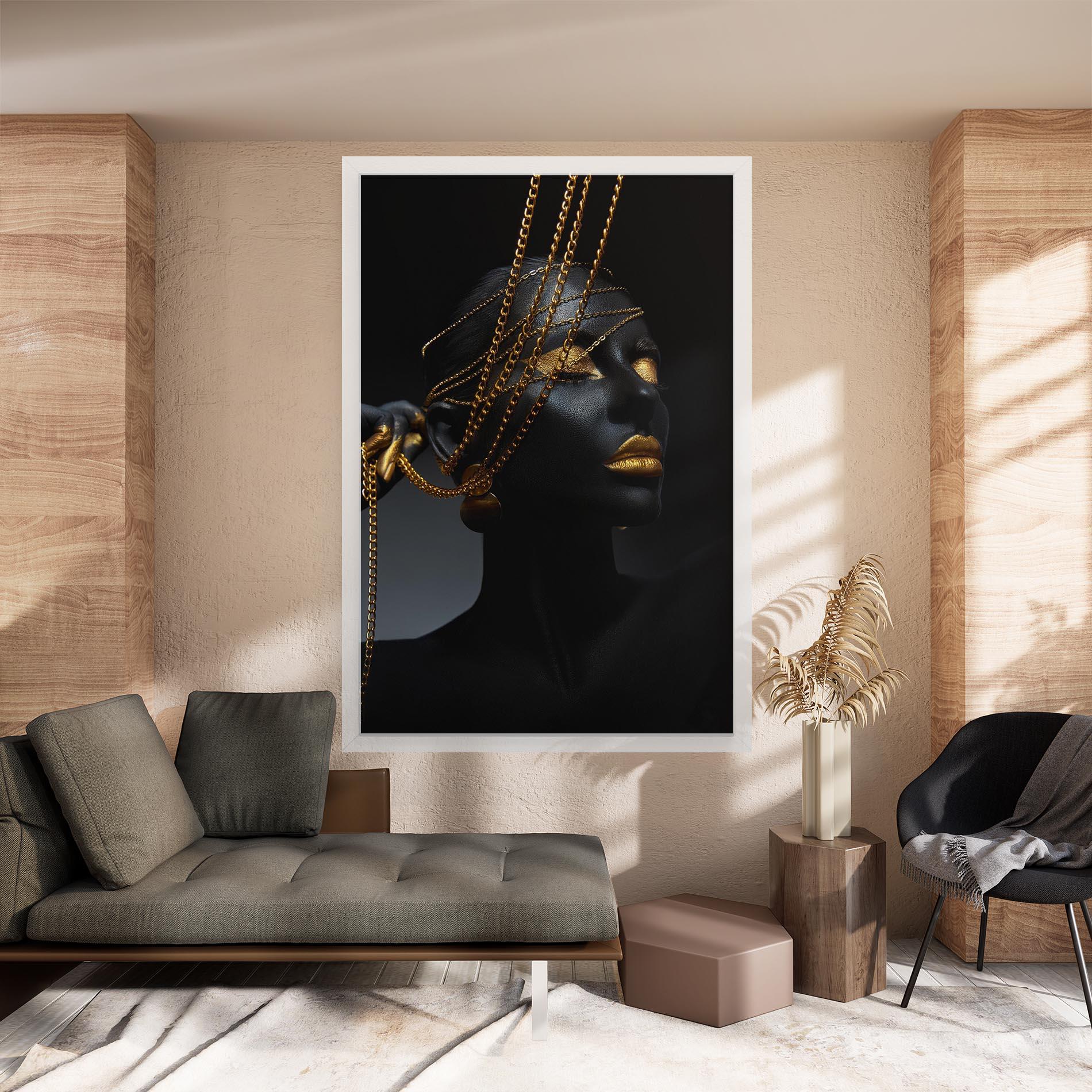 Vászonkép Pretty Gold Chain mockup 8