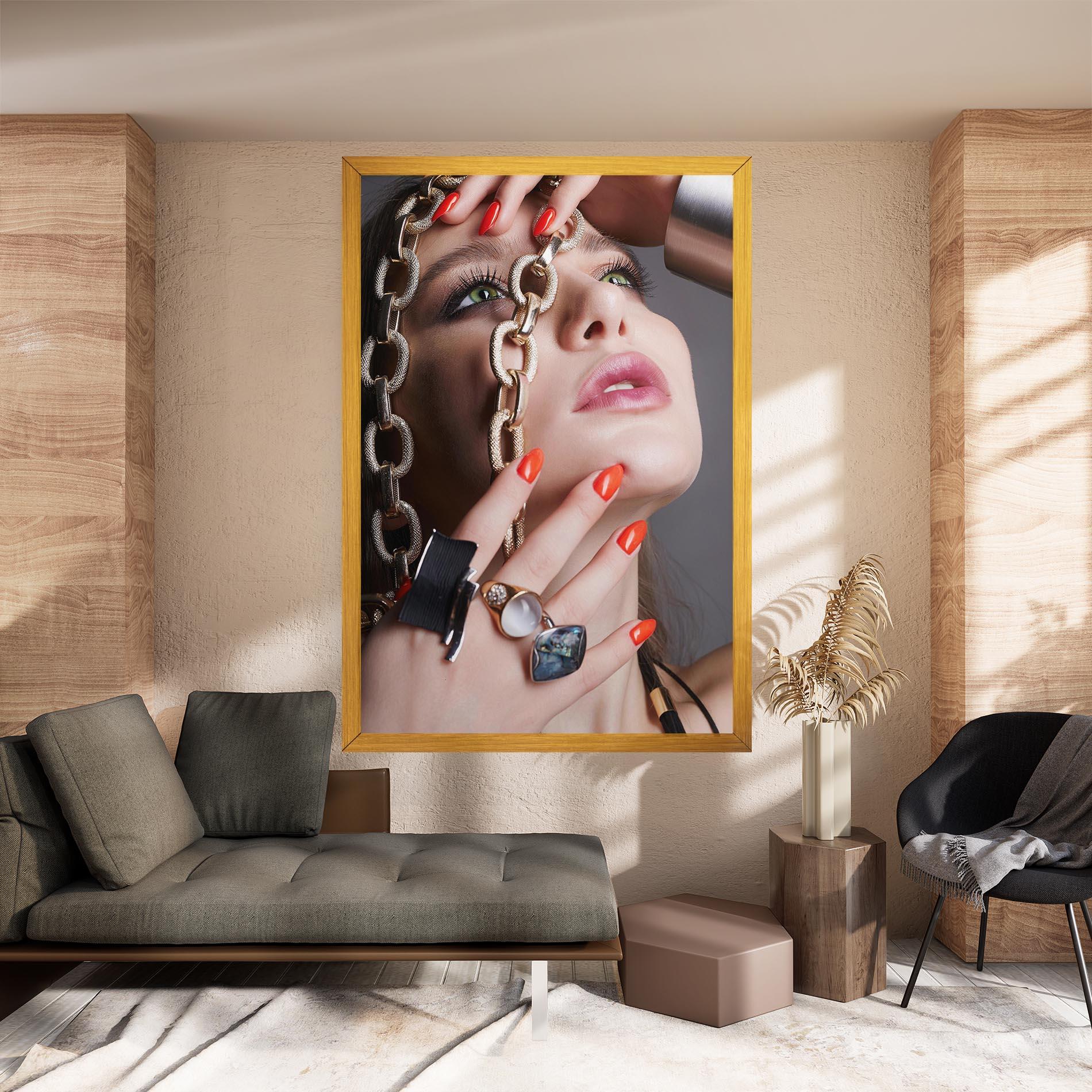 Vászonkép Big Chain Woman mockup 8