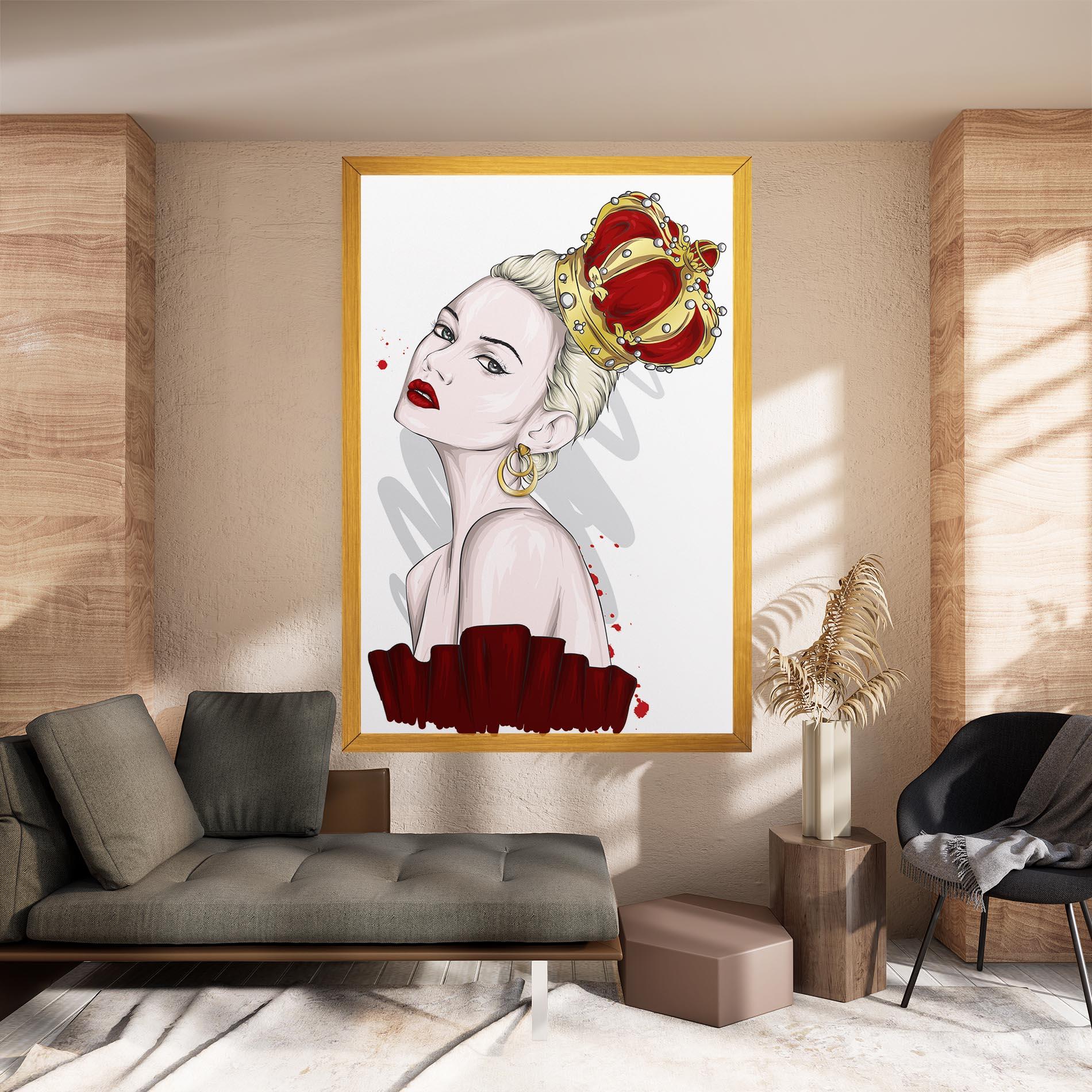 Vászonkép Big Red Crown mockup 8