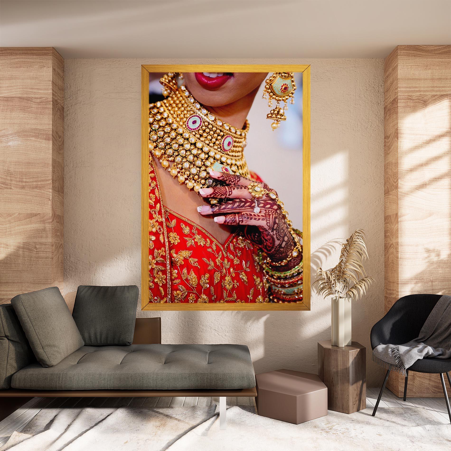 Vászonkép Gold Beautiful Jewelry mockup 8