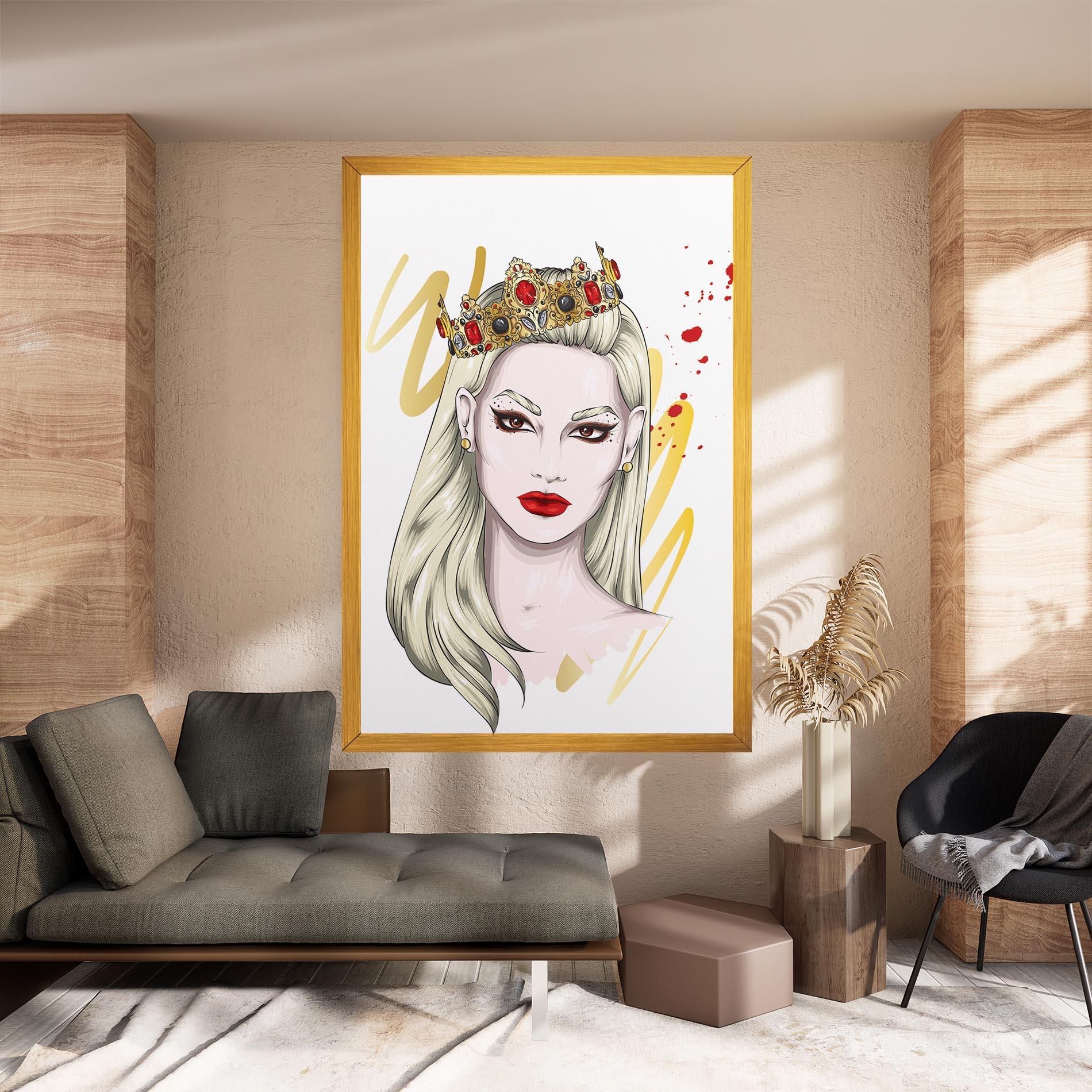Vászonkép Gold Crown Woman mockup 8