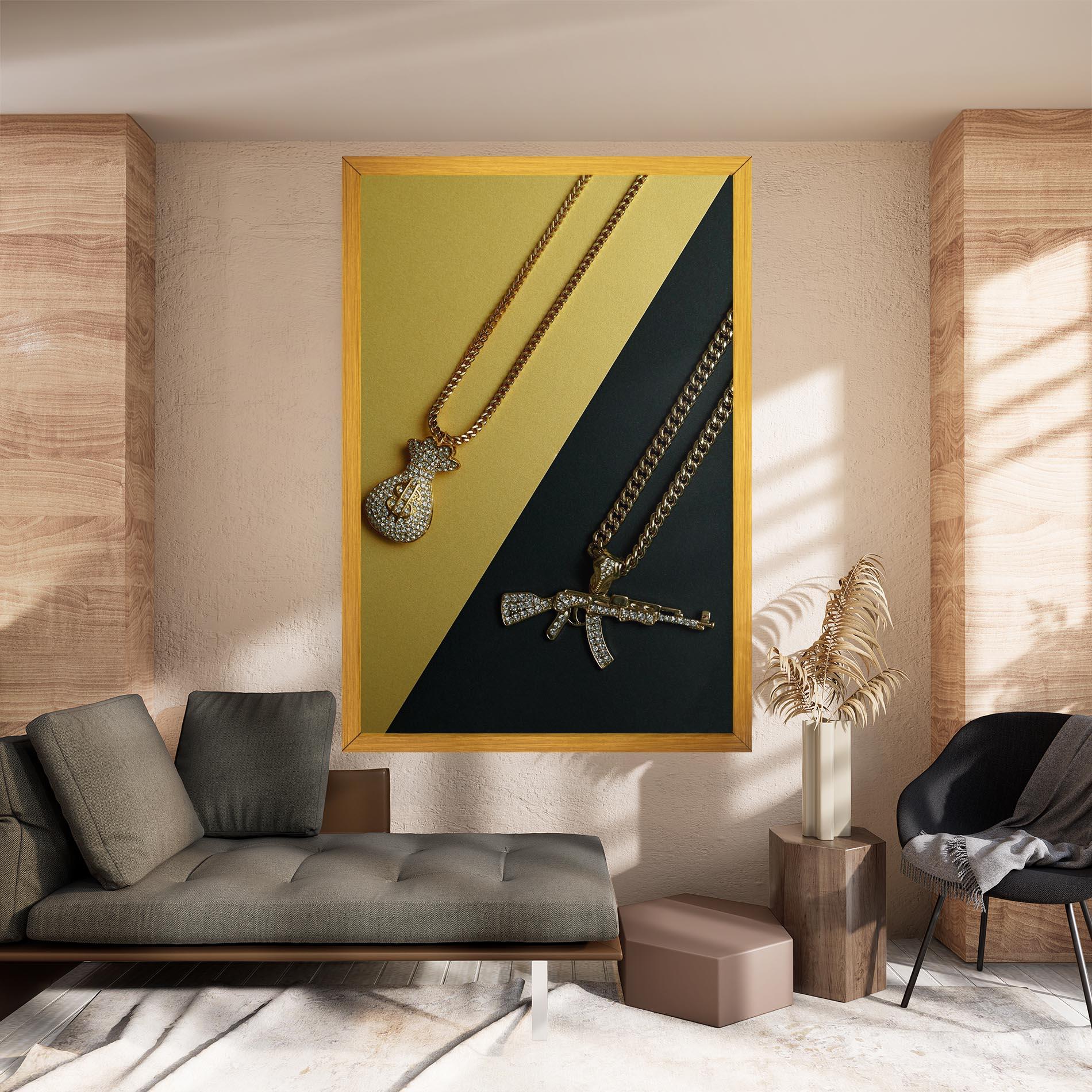 Vászonkép Gun Neckace mockup 8