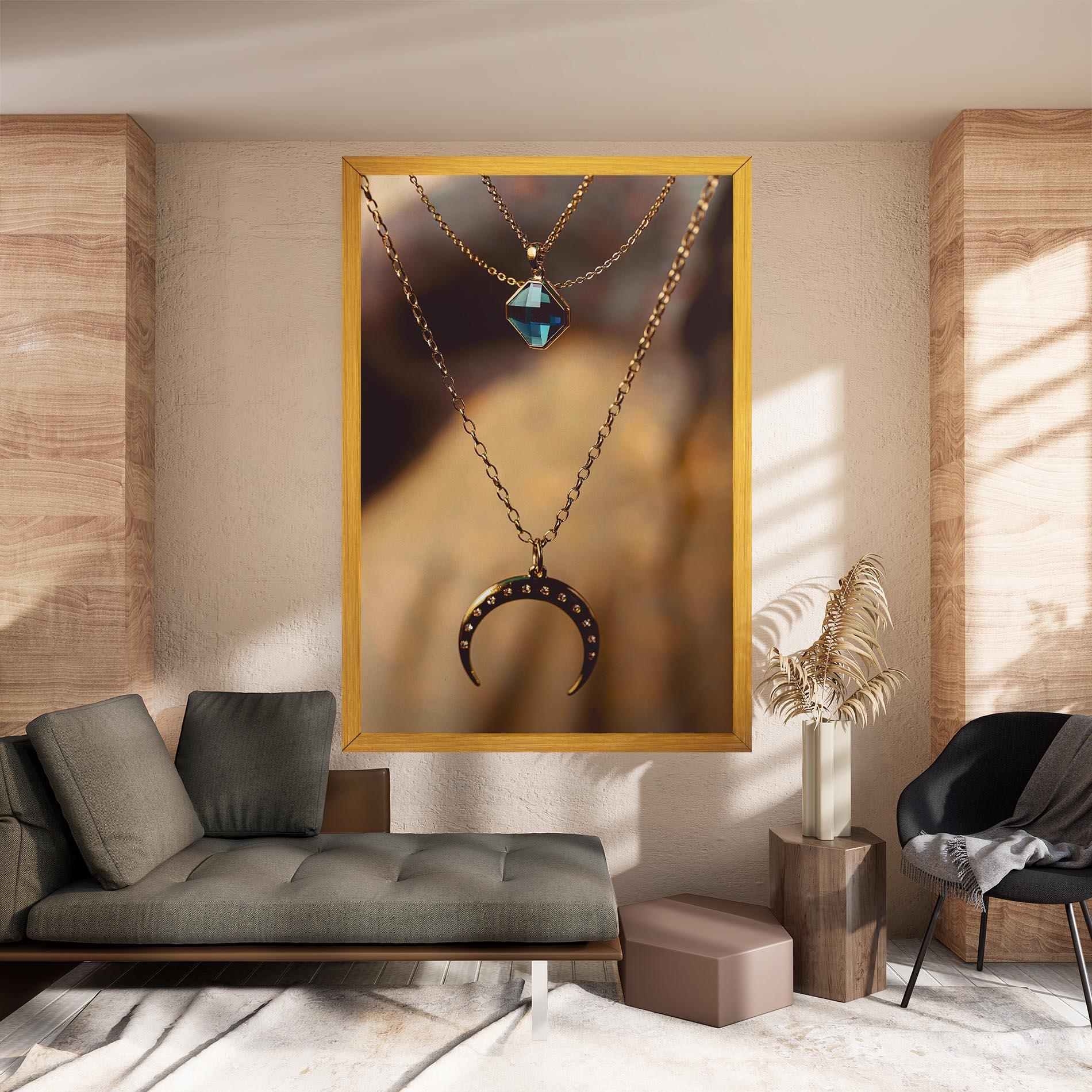 Vászonkép Moon Blue Necklace mockup 8