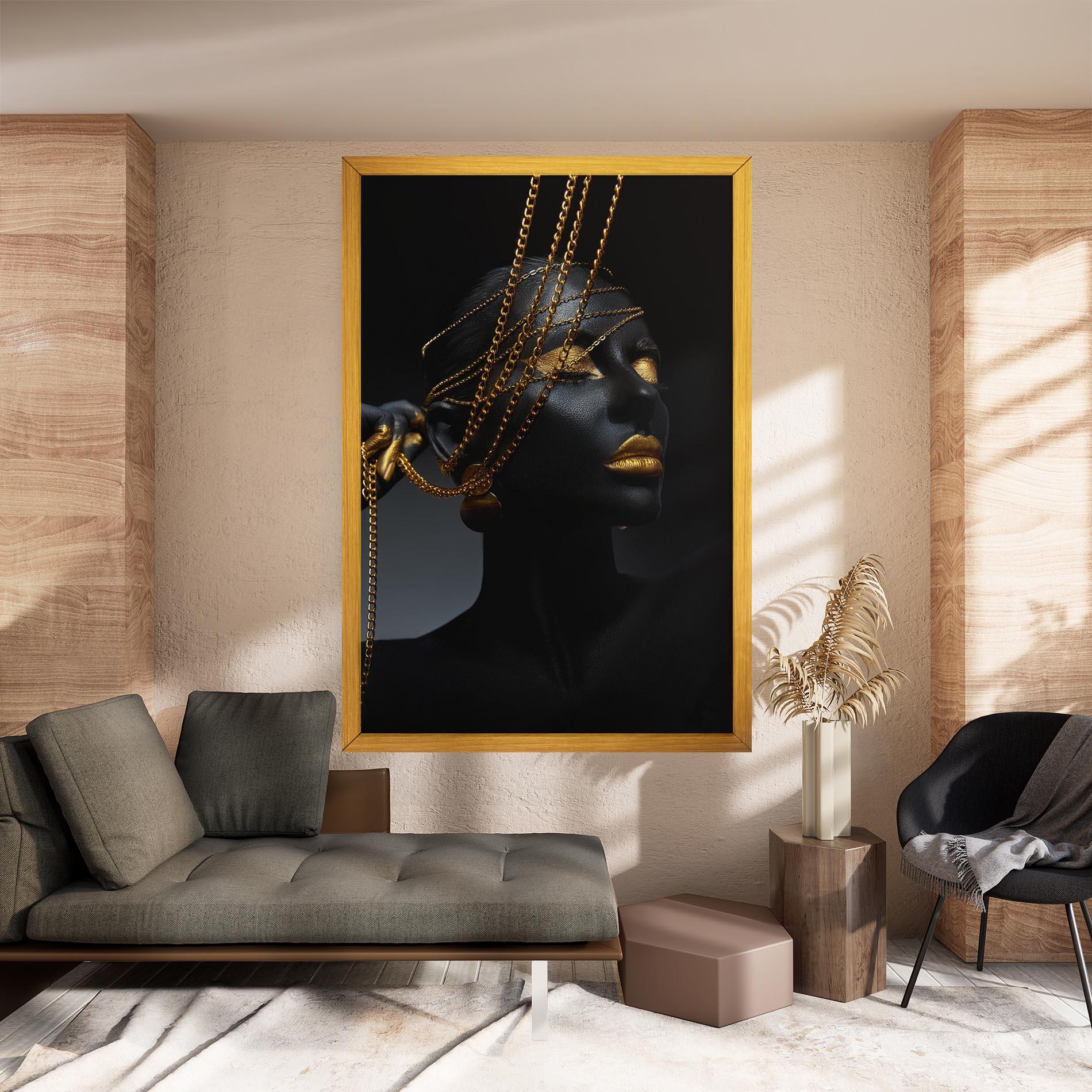 Vászonkép Pretty Gold Chain mockup 8