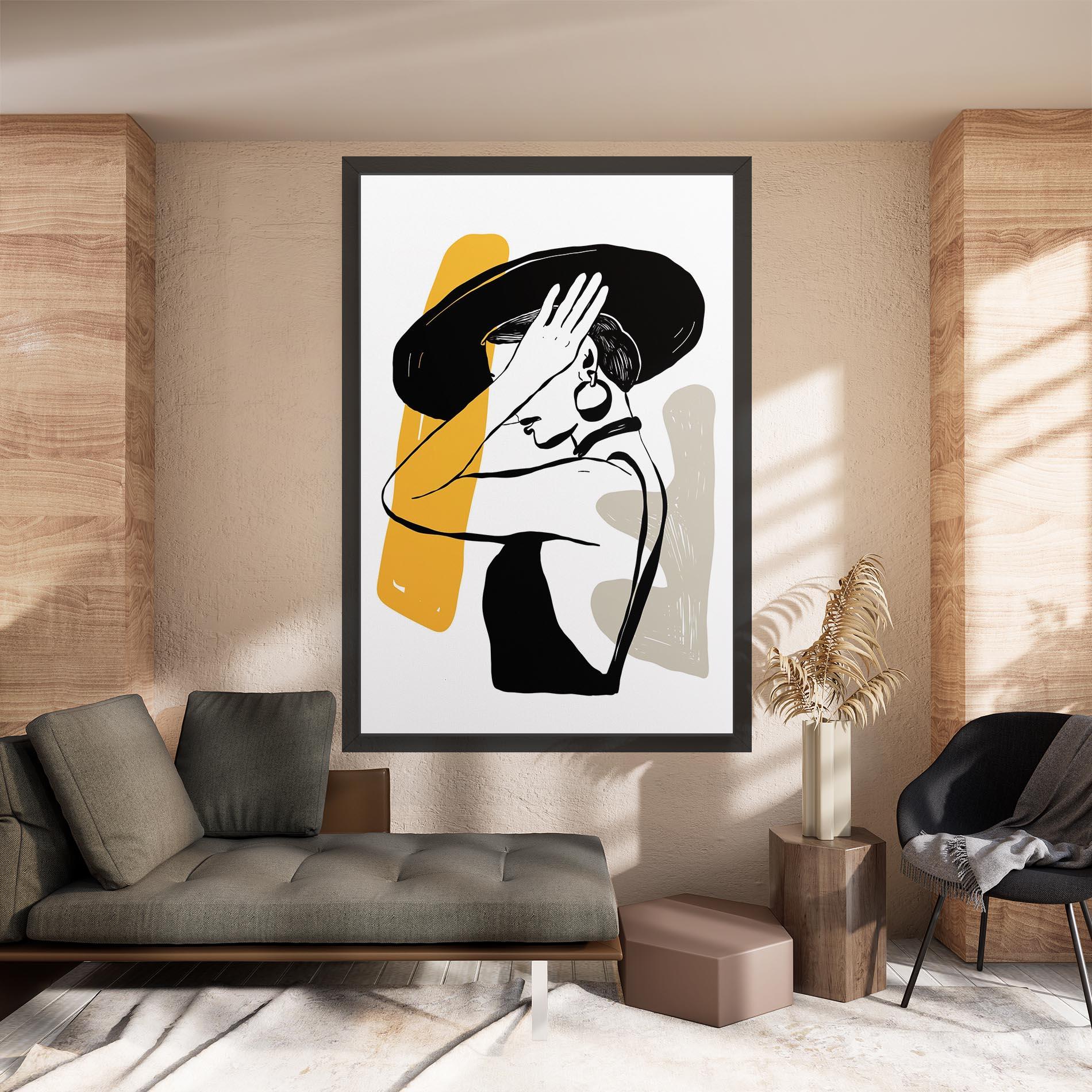 Vászonkép Big Earring mockup 8