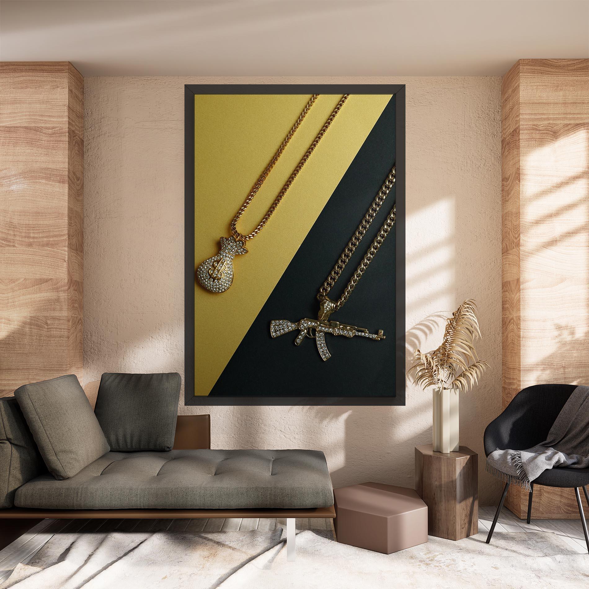 Vászonkép Gun Neckace mockup 8