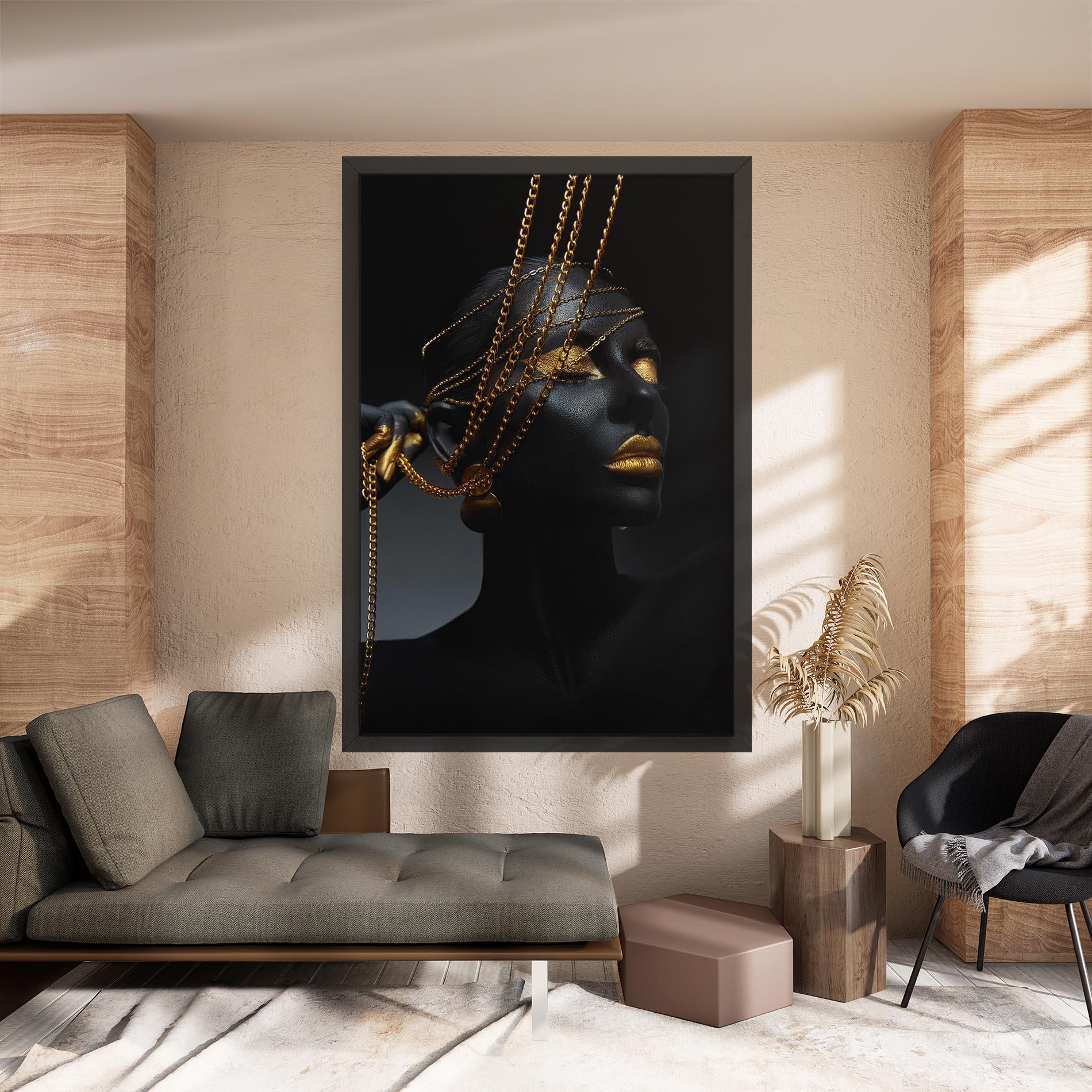 Vászonkép Pretty Gold Chain mockup 8