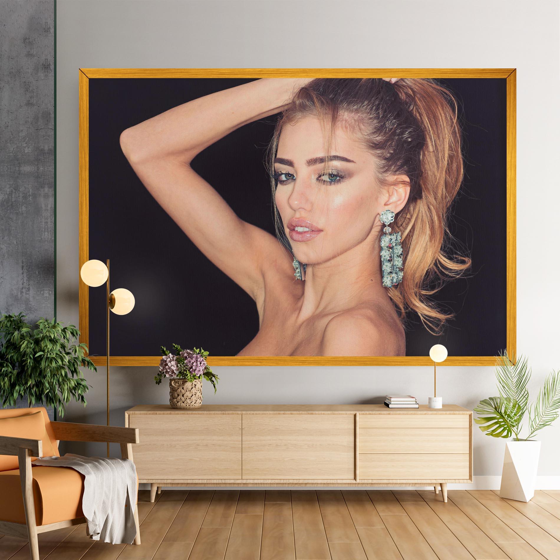 Vászonkép Flower Earrings mockup 9