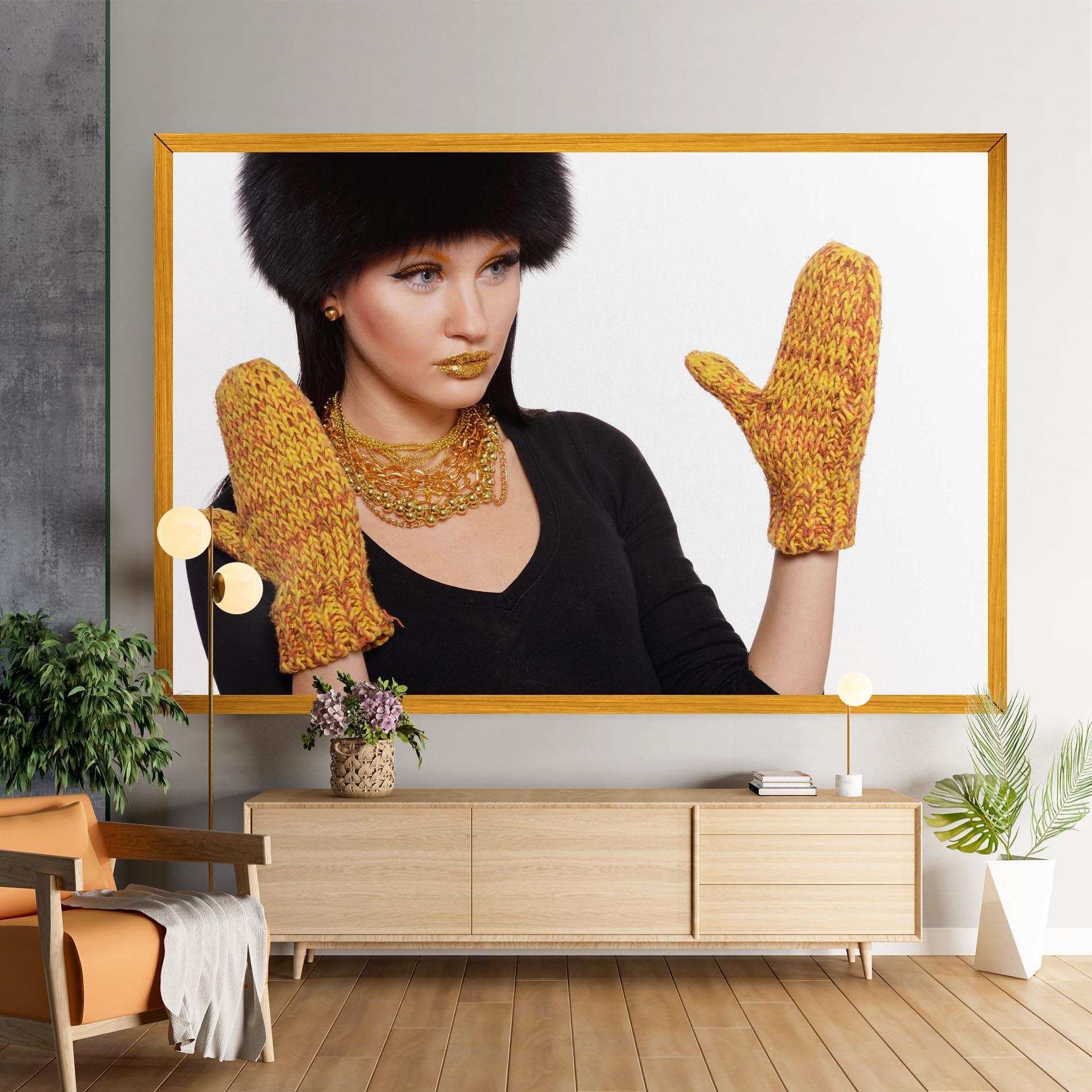 Vászonkép Gold Accessories mockup 9