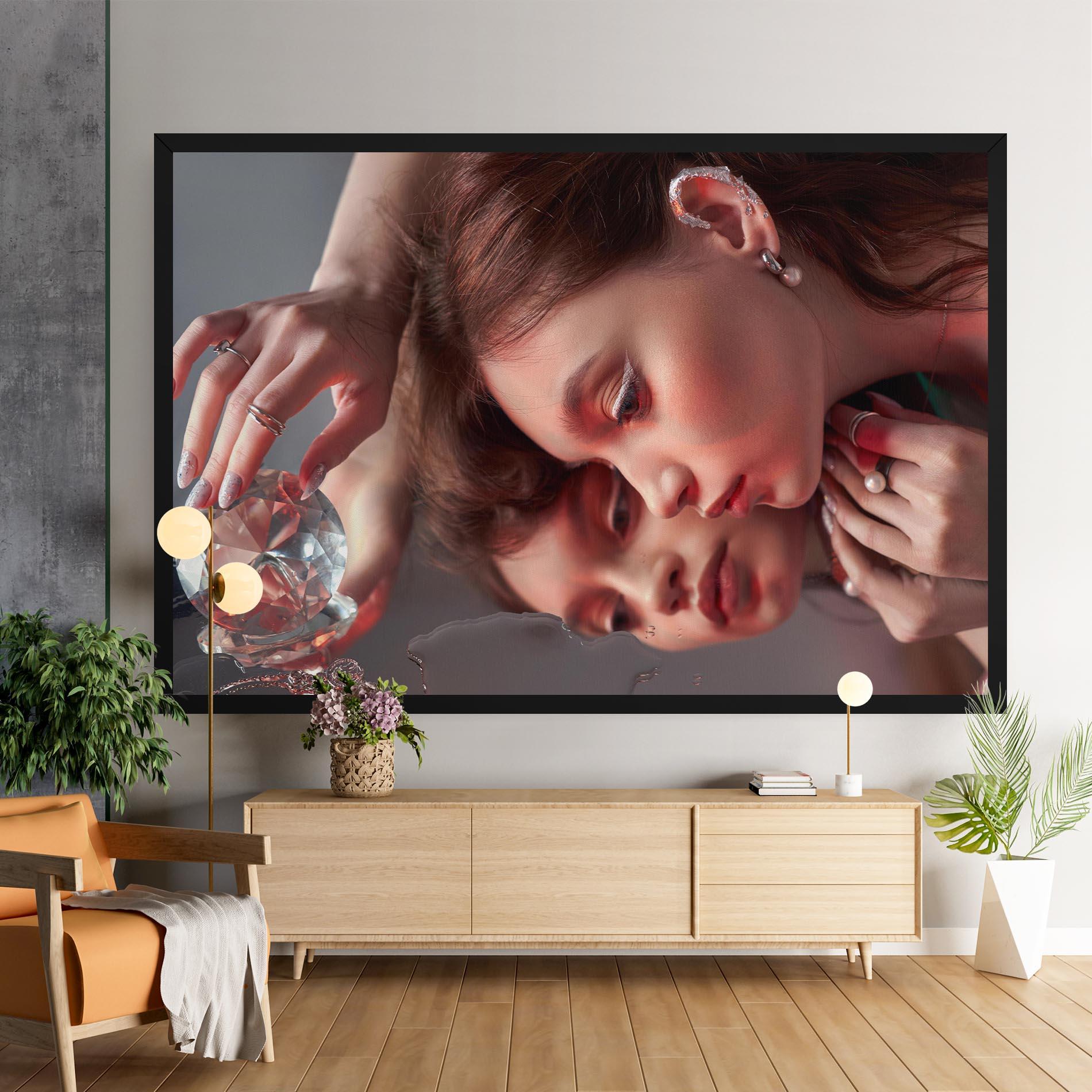 Vászonkép Big Diamond Hand mockup 9